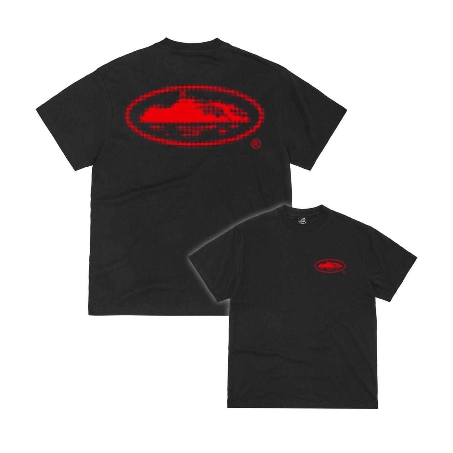 Men's Halftone Island Tee Black and White