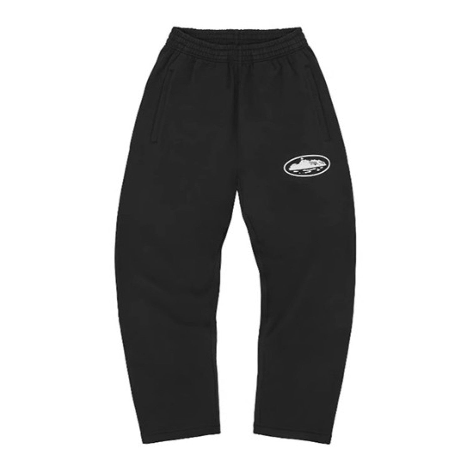 Men's Island Puff Print Open Hem Sweatpant Black