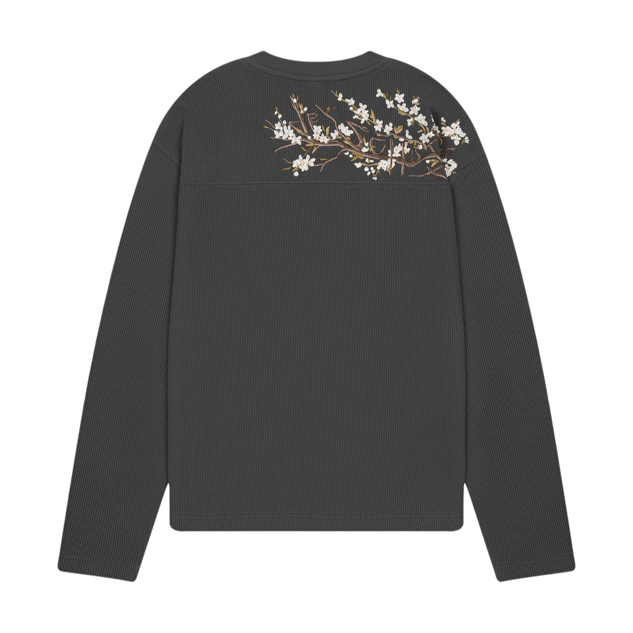 "blossom" waffle Longsleeve anthracite