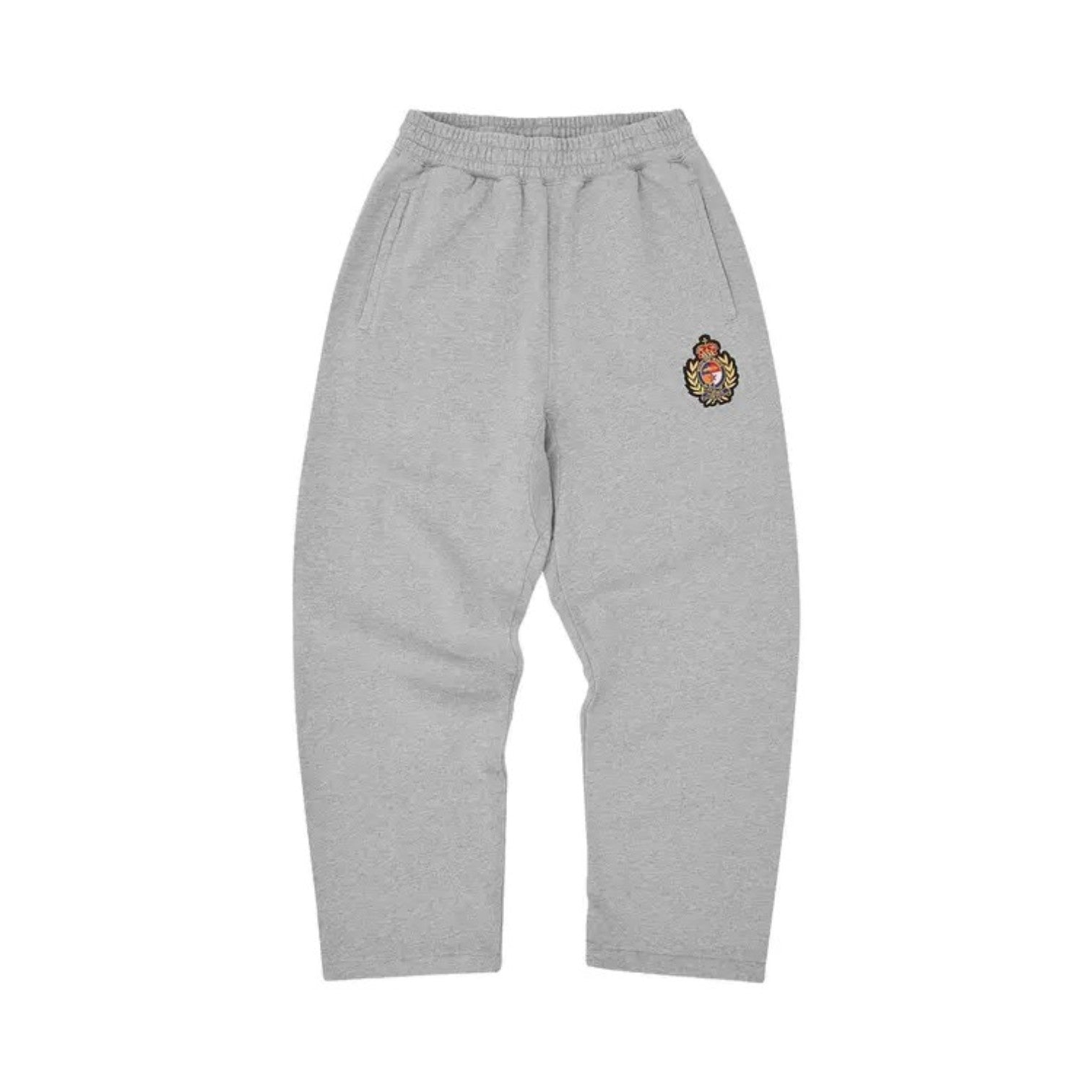 Corteiz Royale Crest Open Hem Sweatpant 'Heather Grey'