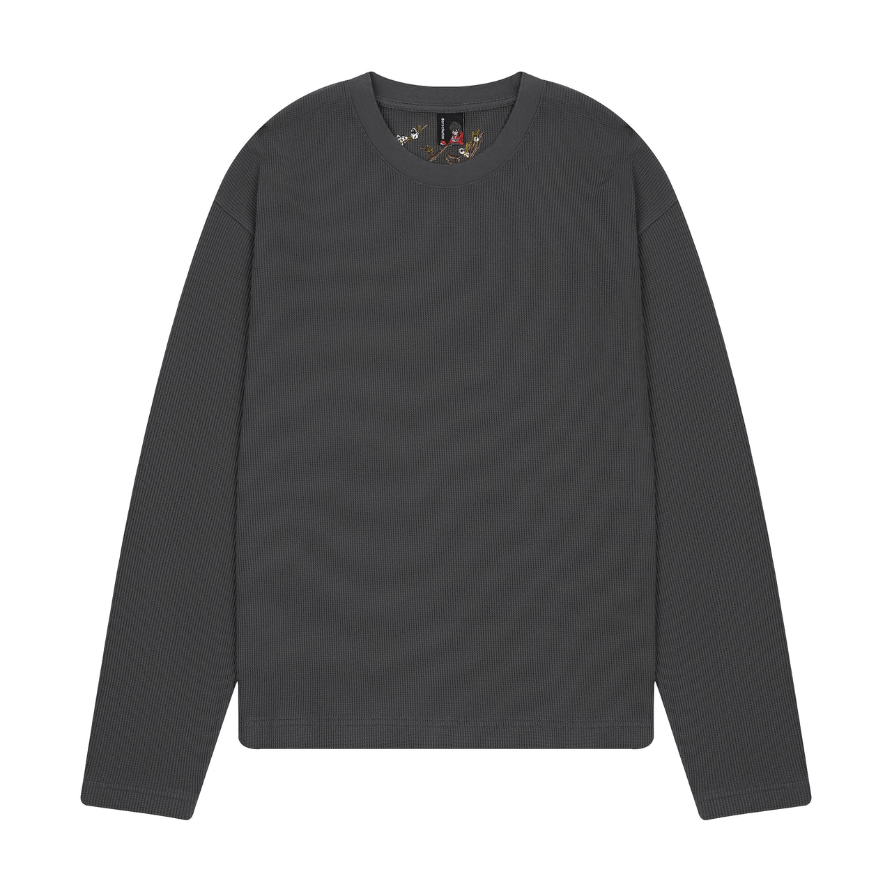 "blossom" waffle Longsleeve anthracite