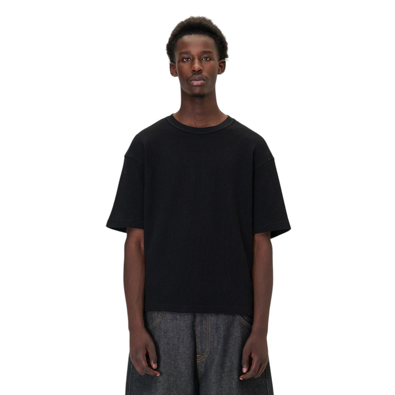 "aziza" waffle T Shirt black