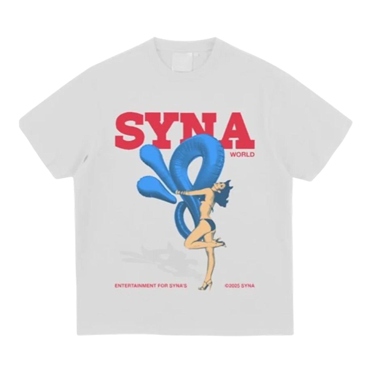 OFFCODE ARCHIVE USA Men's Syna World Playboy T-Shirt White