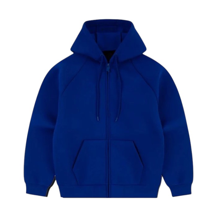 Syna World Neoprene Embossed Hoodie - Blue