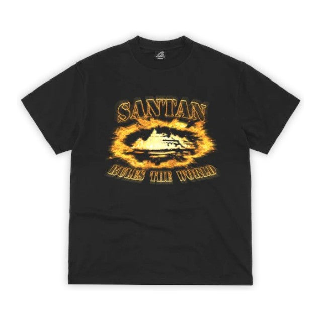 Men's Alcatraz Tee Black Orange Flame