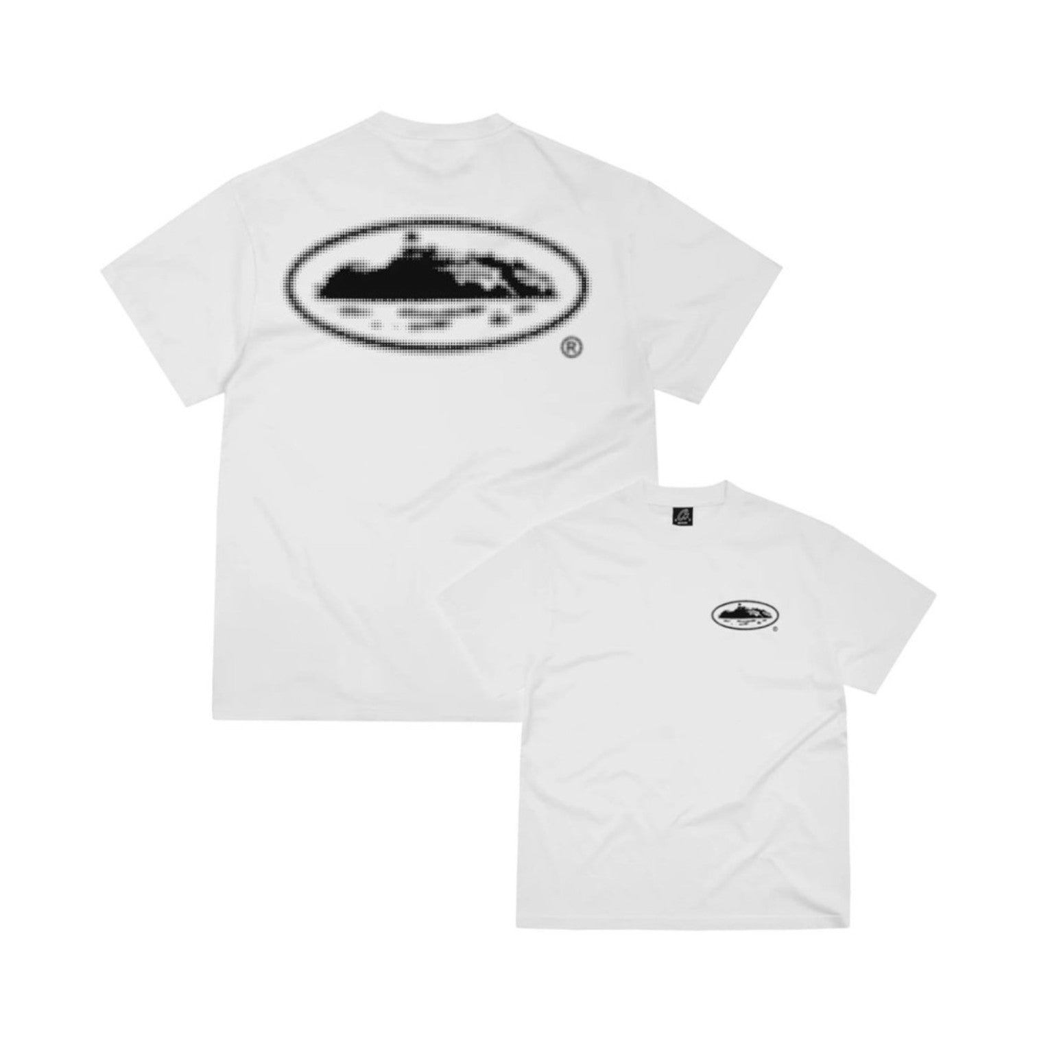Men's Halftone Island Tee White Blue