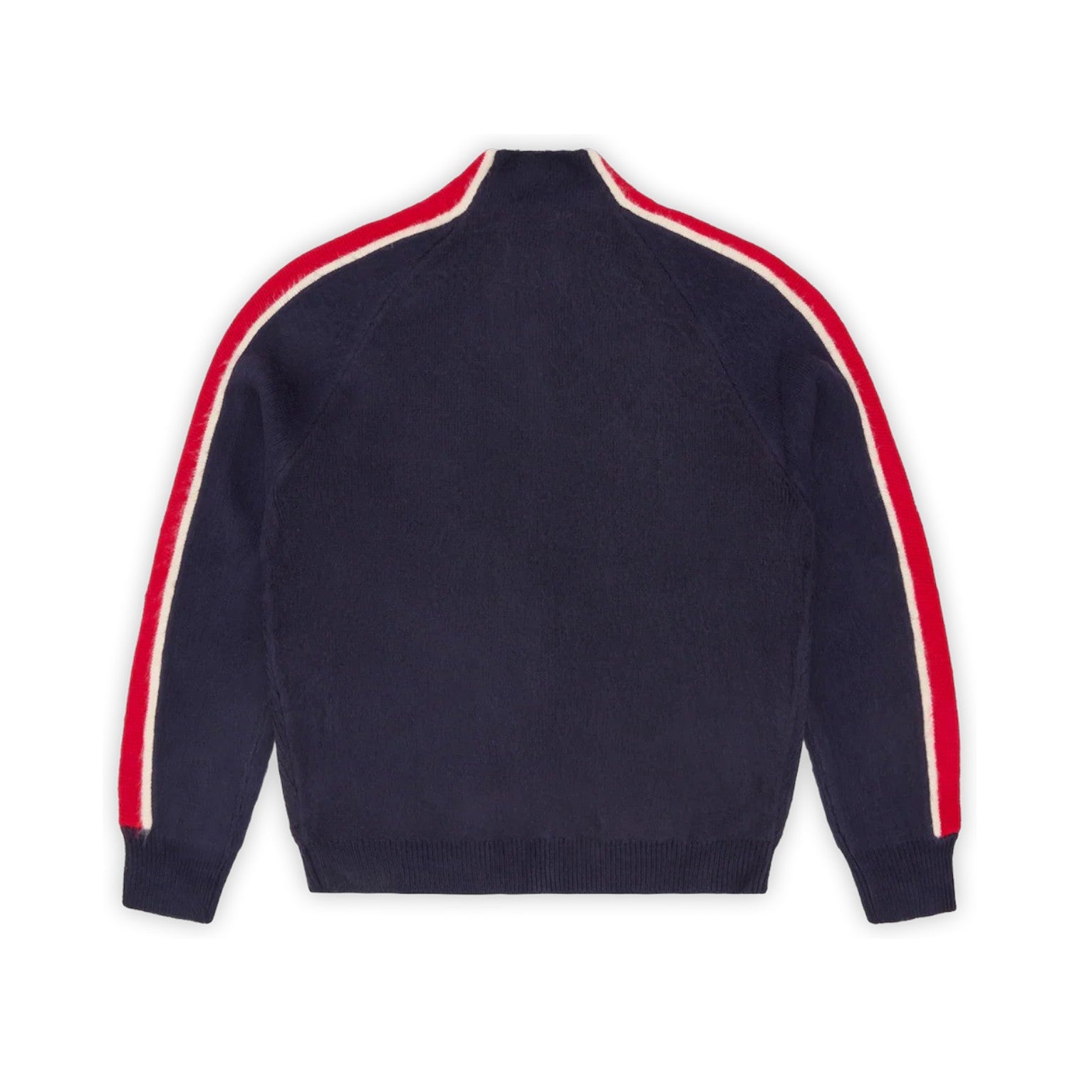 Men's Multi Stripe Knit Zip Up Navy