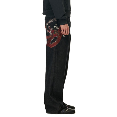 OFFCODE ARCHIVE USA Men's Yakuza Raw Denim Jeans Black