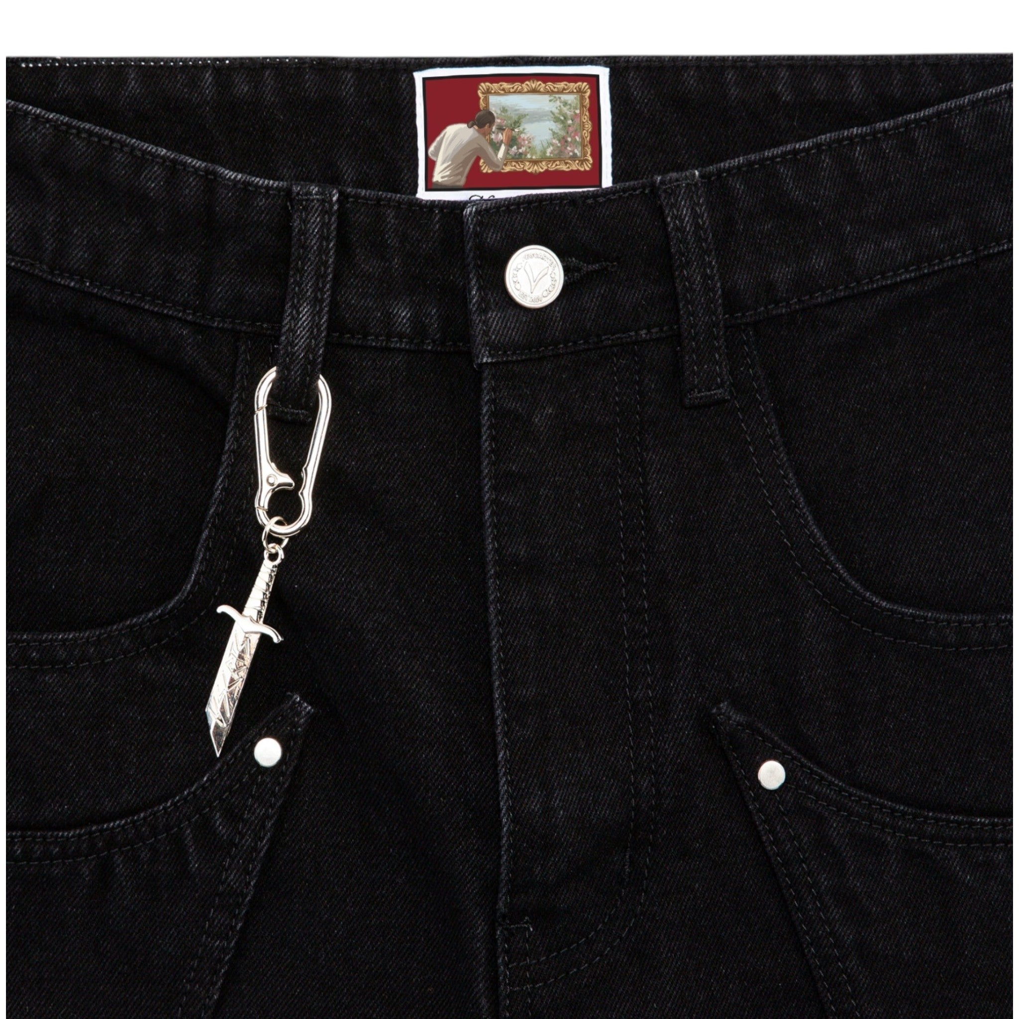Blossom Black Denim