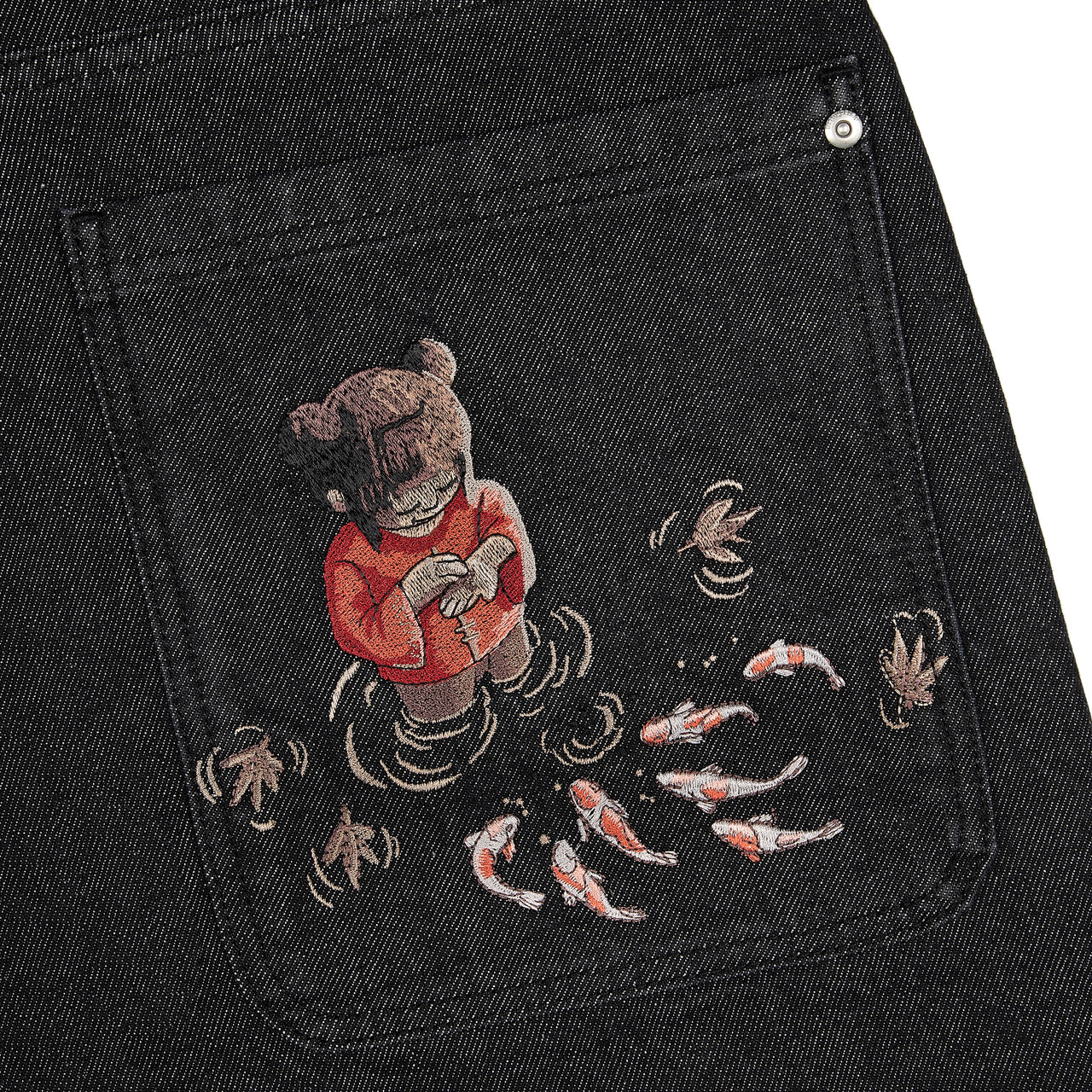 OFFCODE ARCHIVE USA Men's Koi Fish V2 Jorts Raw Black