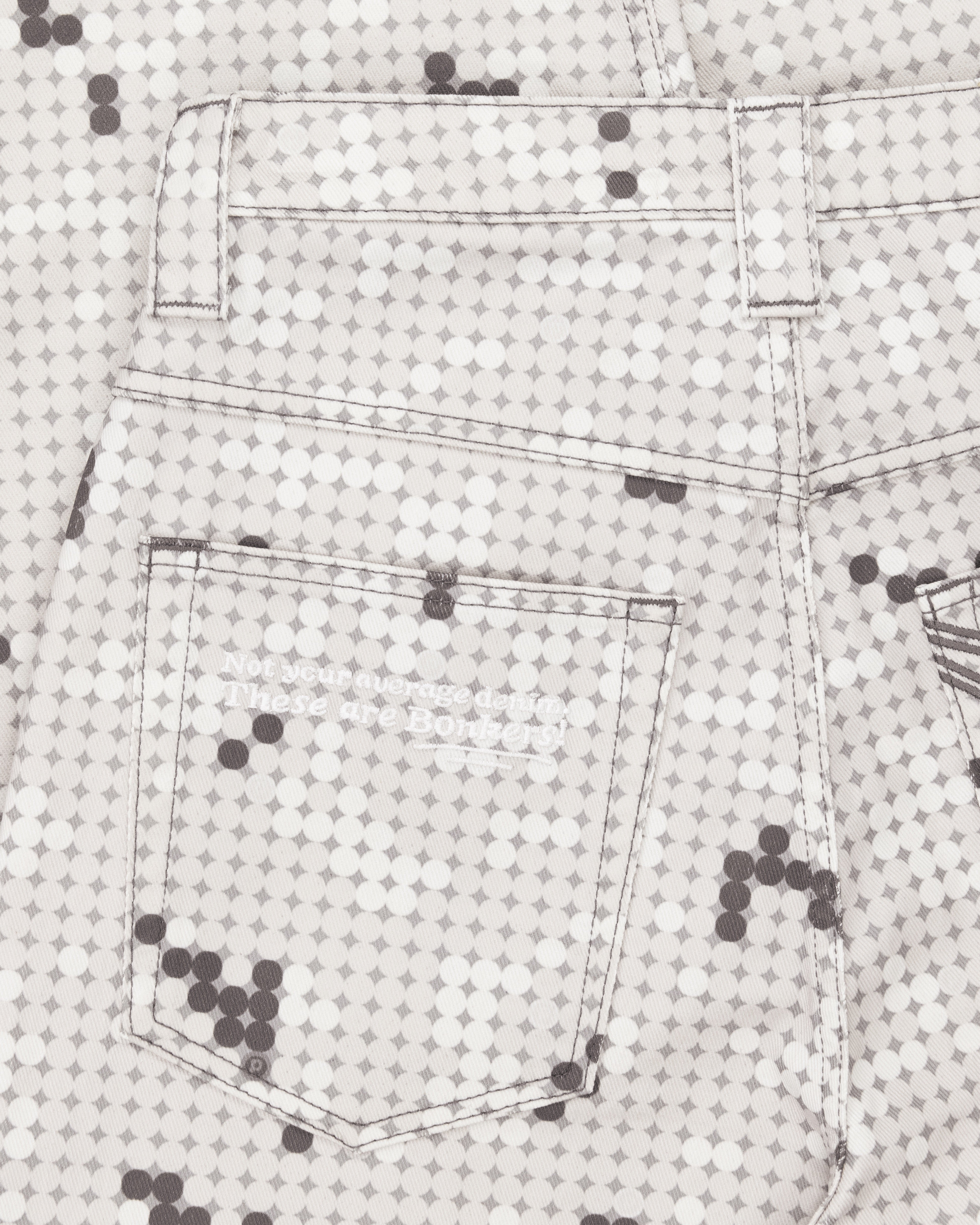 GREY DOT BONKERS DENIM