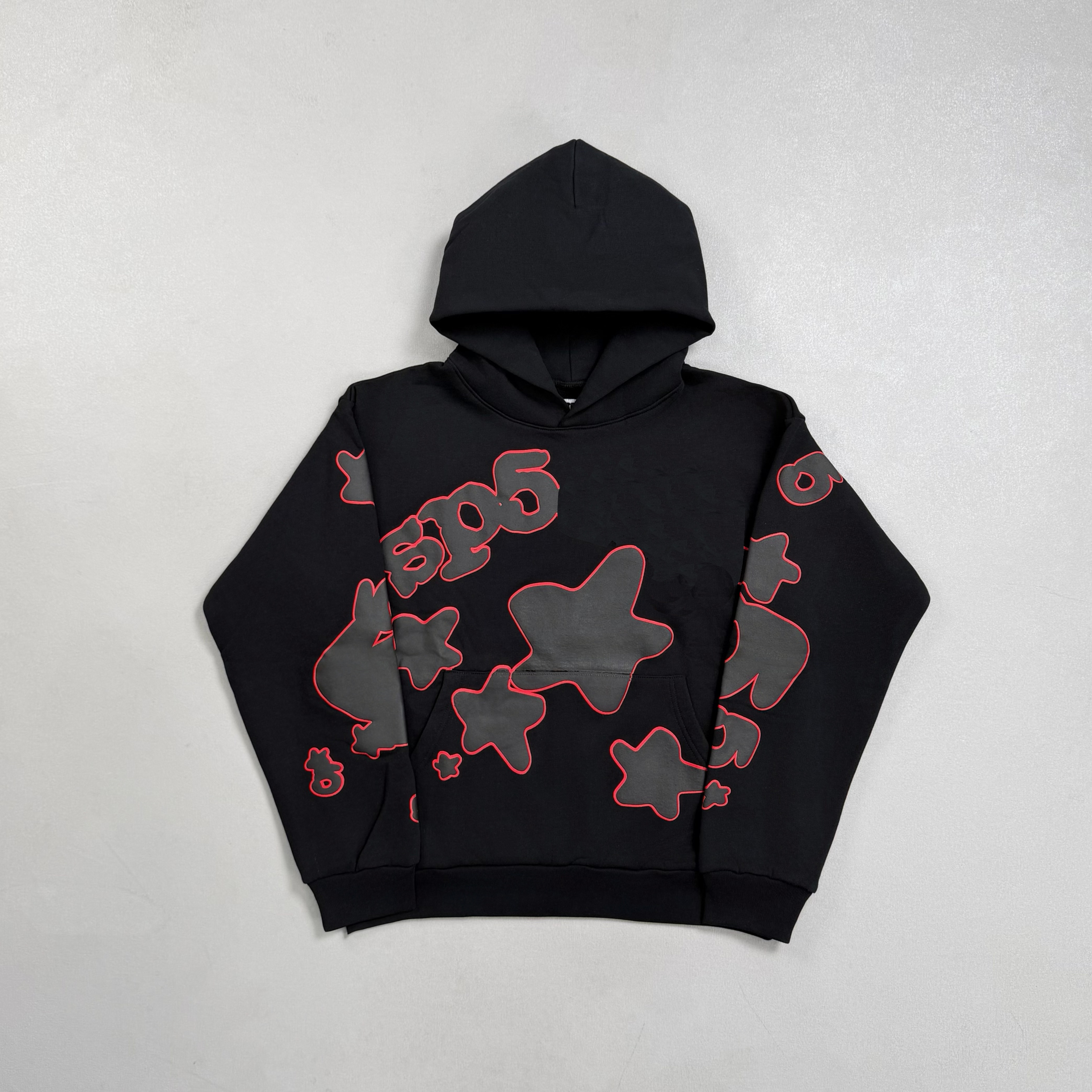 ANGEL KING HOODIE 24SS V2 BLACK 蜘蛛帽衫连帽卫衣