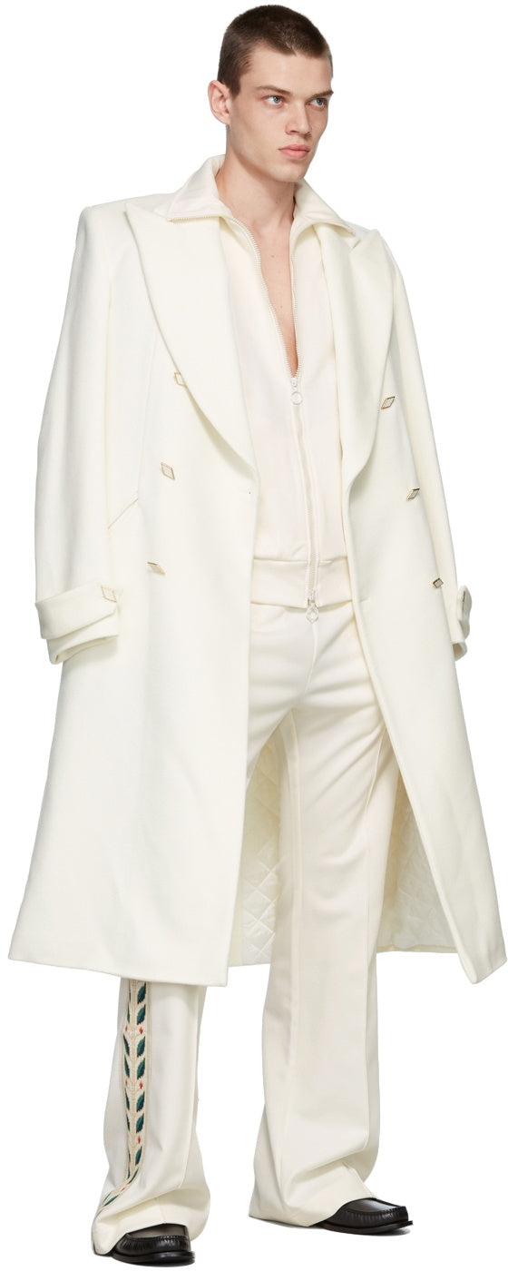 Casablanca Off-White Laurel Zip-Up Sweater