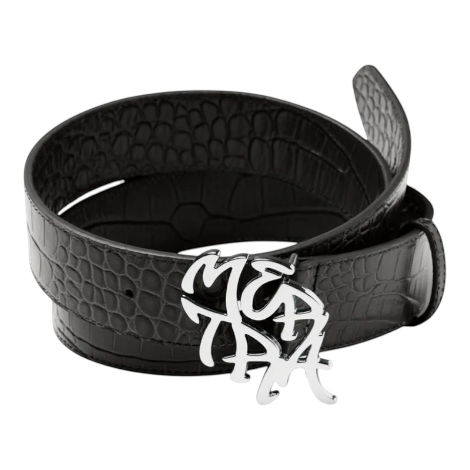 OFFCODE ARCHIVE USA Men's Alligator Skin Belt Black