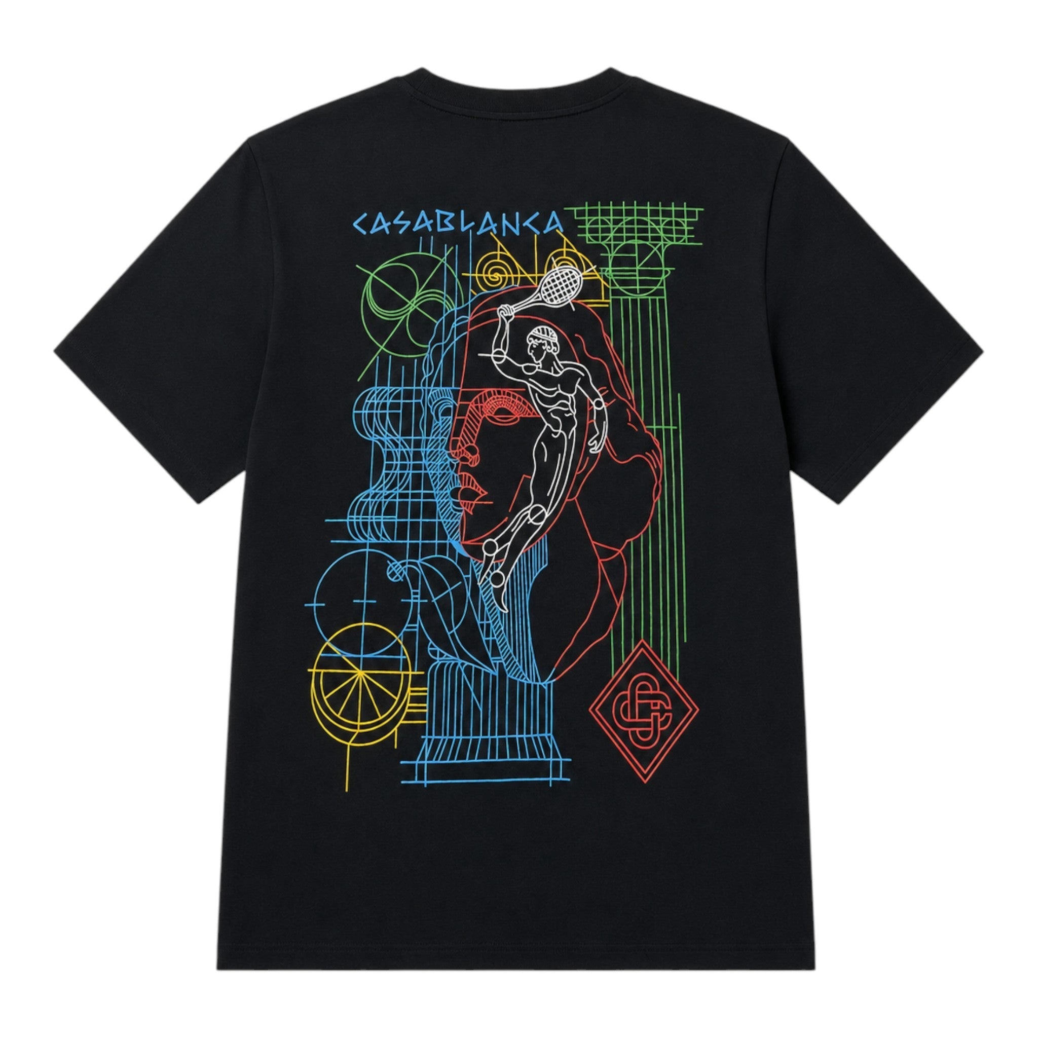 Casablanca Olympic Tennis Neon Graphic T-Shirt