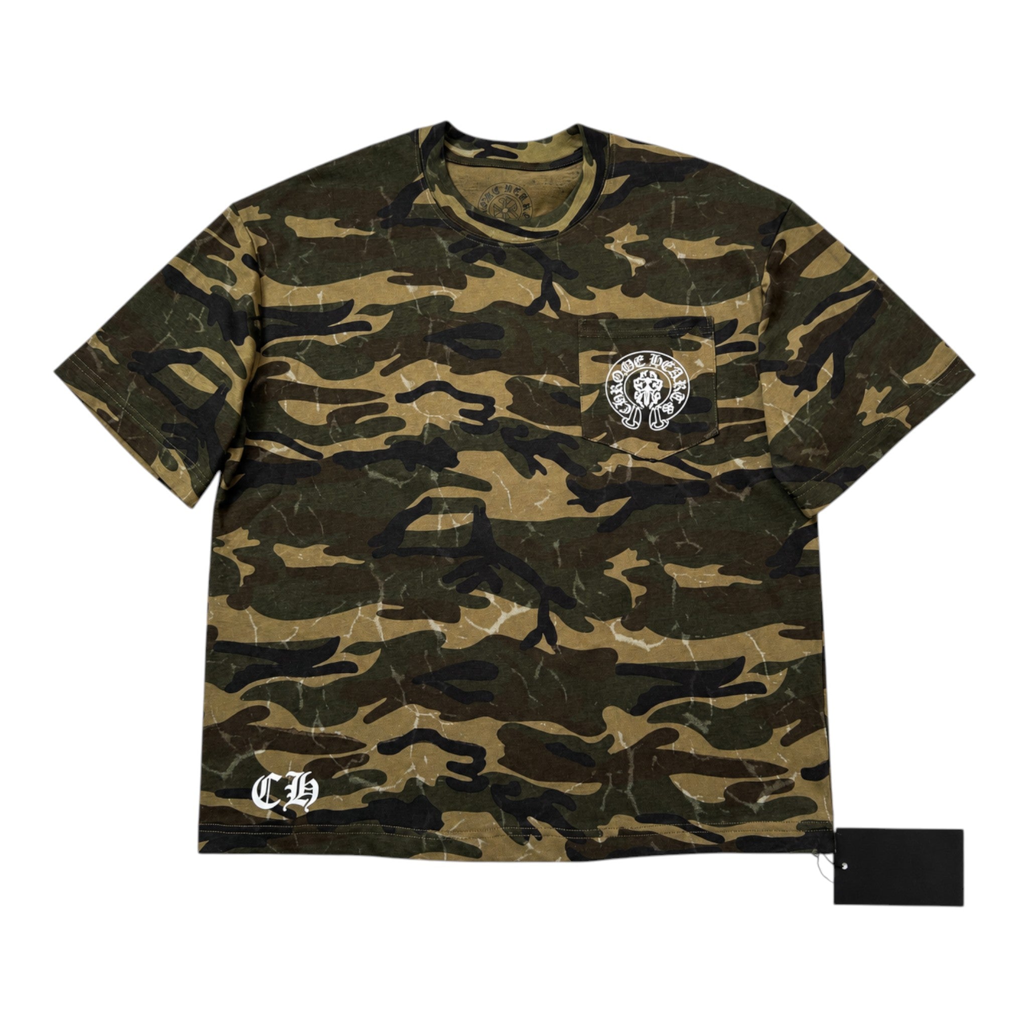 Chrome Heart Camo American Flag Short-Sleeve T-Shirt