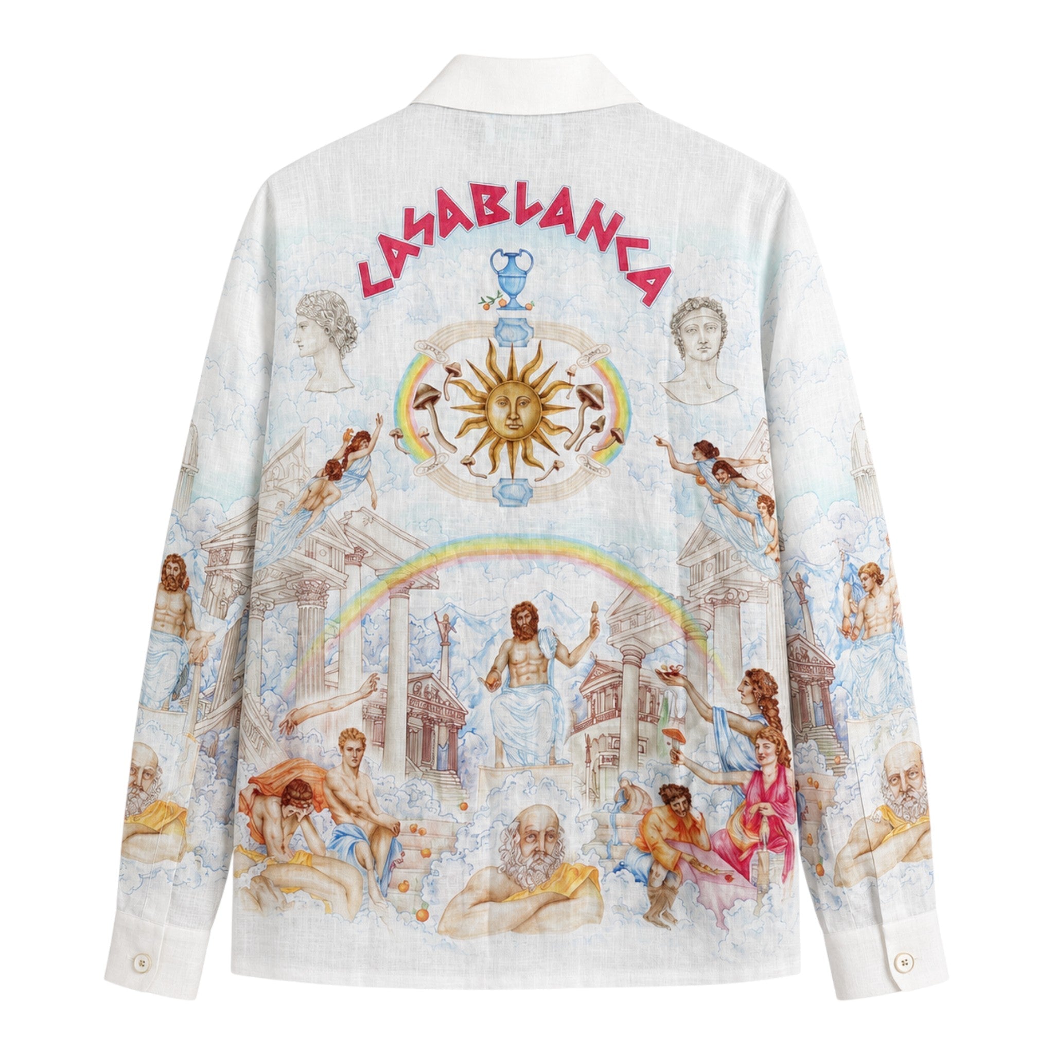 Casablanca Le Temple Du Savoir Linen Shirt