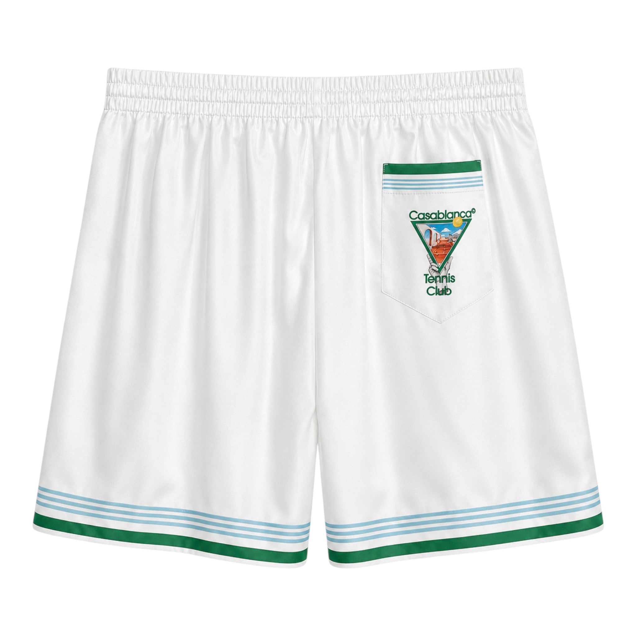 Casablanca Tennis Club Icon Silk Shorts