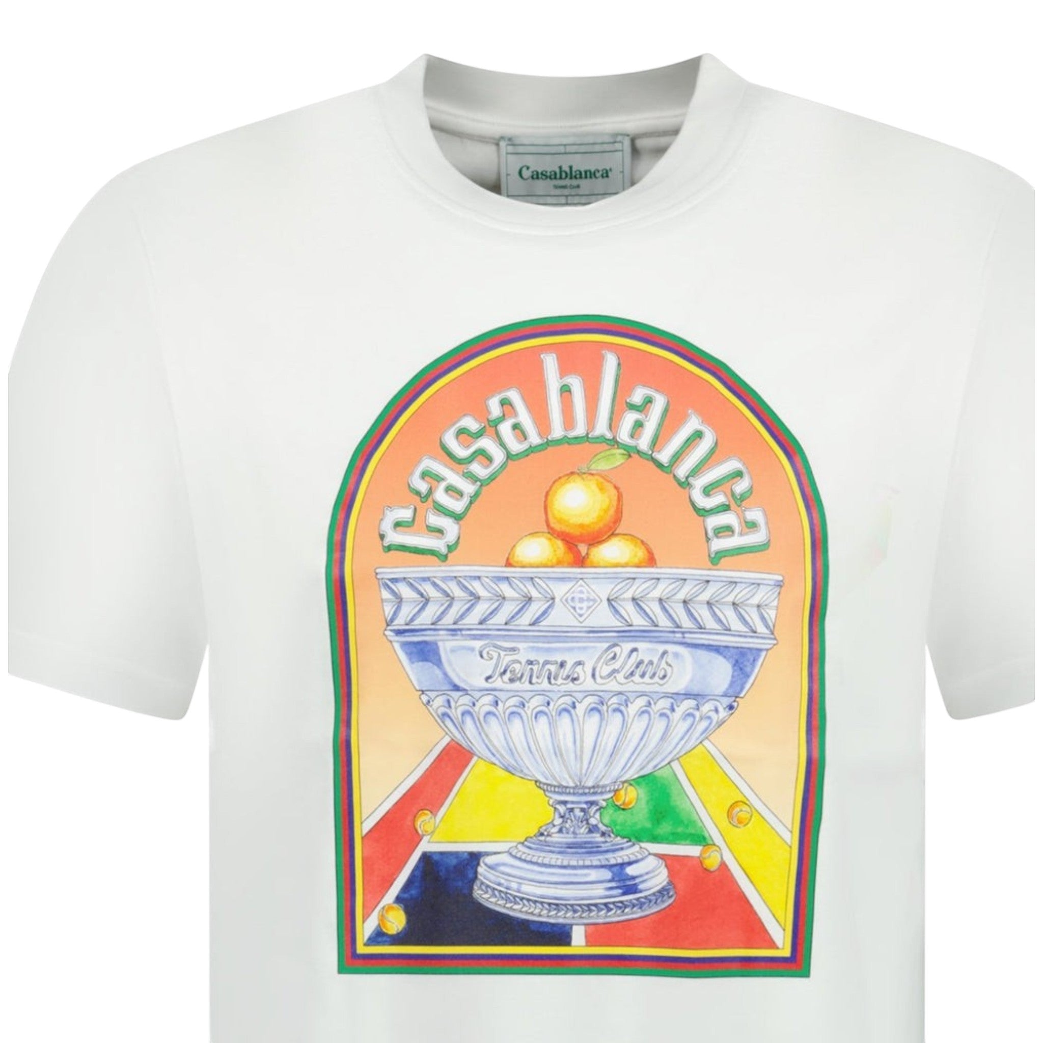 Casablanca 'Terrain' D'Orange T-Shirt White