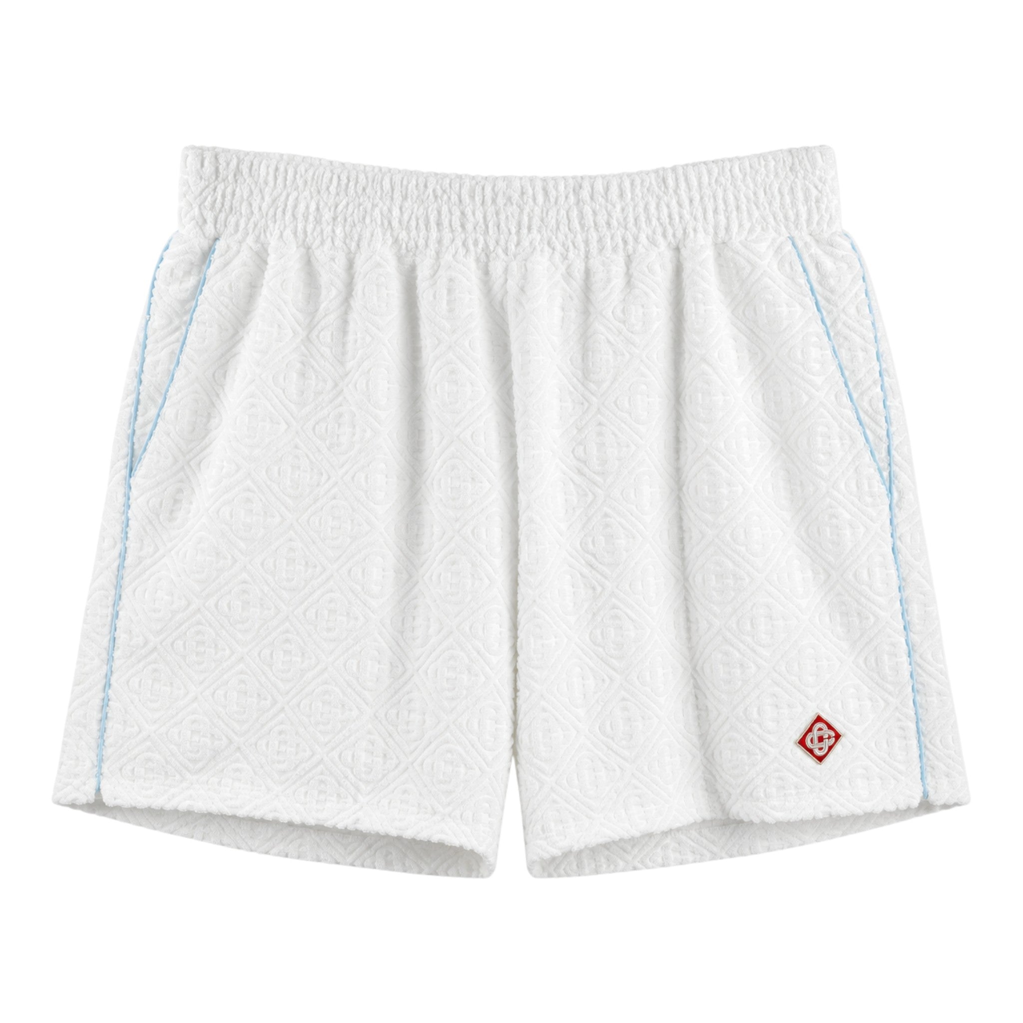 Casablanca White Towelling Monogram Shorts