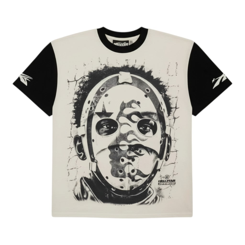 Graphic Print T-Shirt With Mask Design