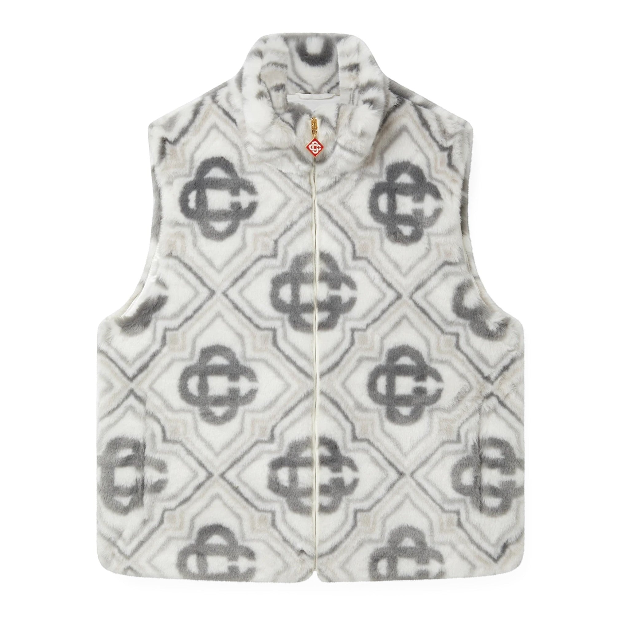 Faux Fur Monogram Gilet