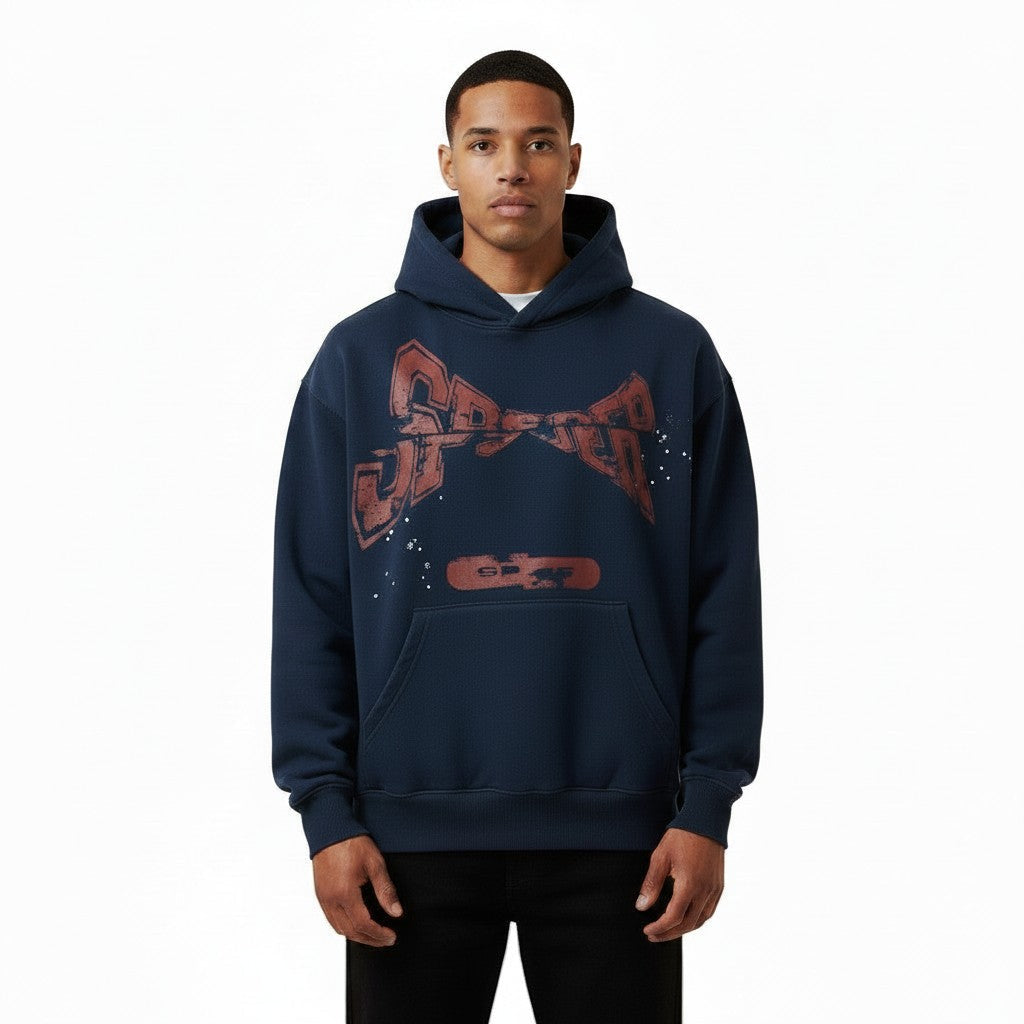 Sp5der Adult Sweatshirt Navy Hoodie