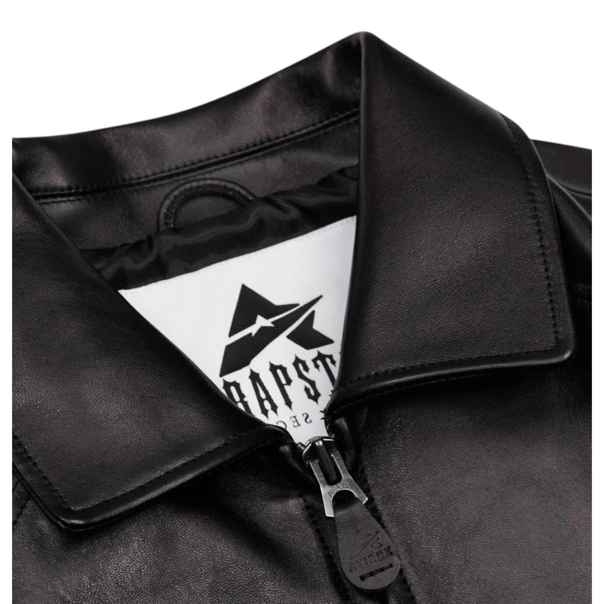 Trapstar X Avirex Icon Leather Jacket - Black