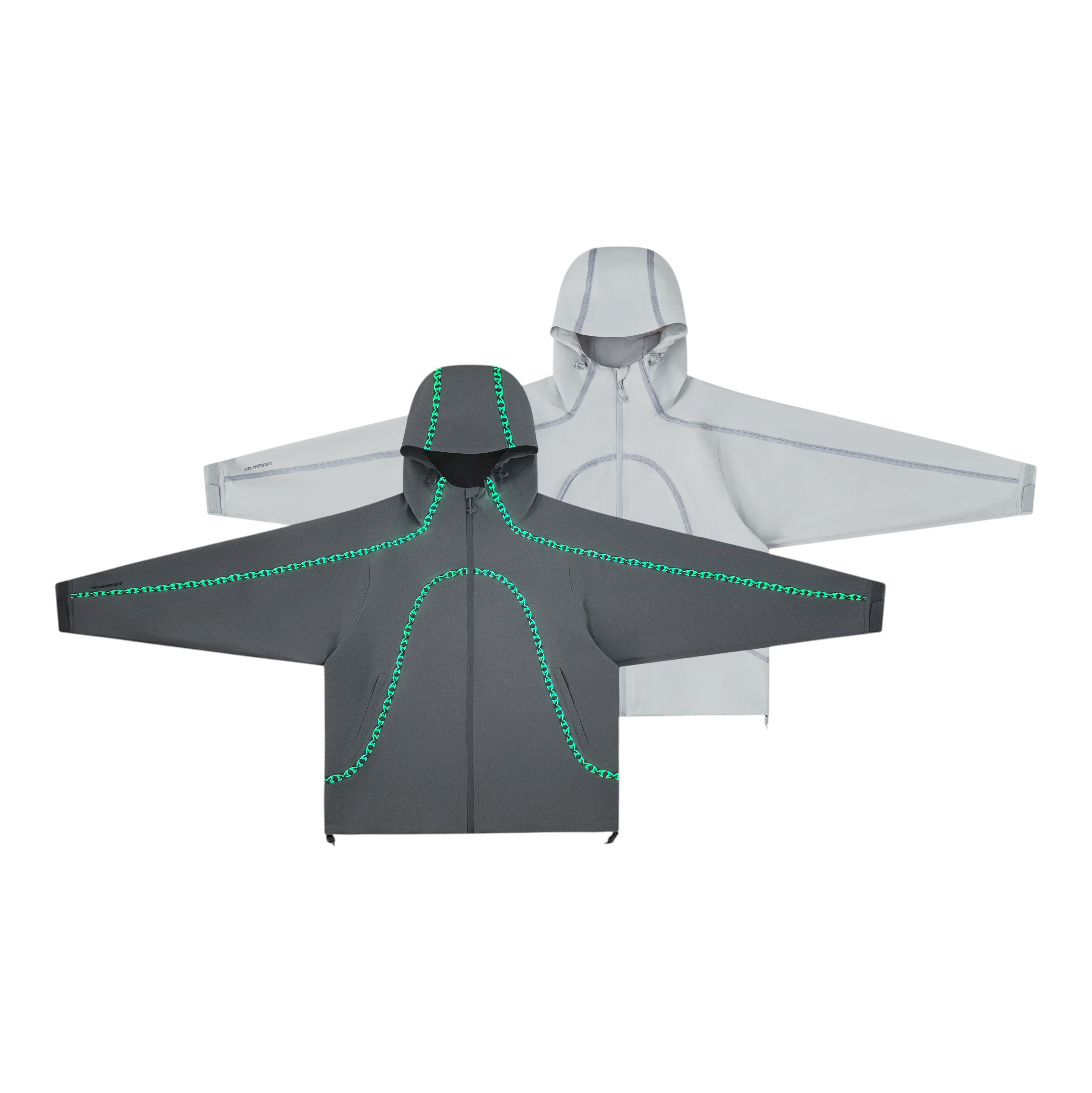 OFFCODE ARCHIVE USA Men's Seam Tape Jacket Glow in the Dark Black