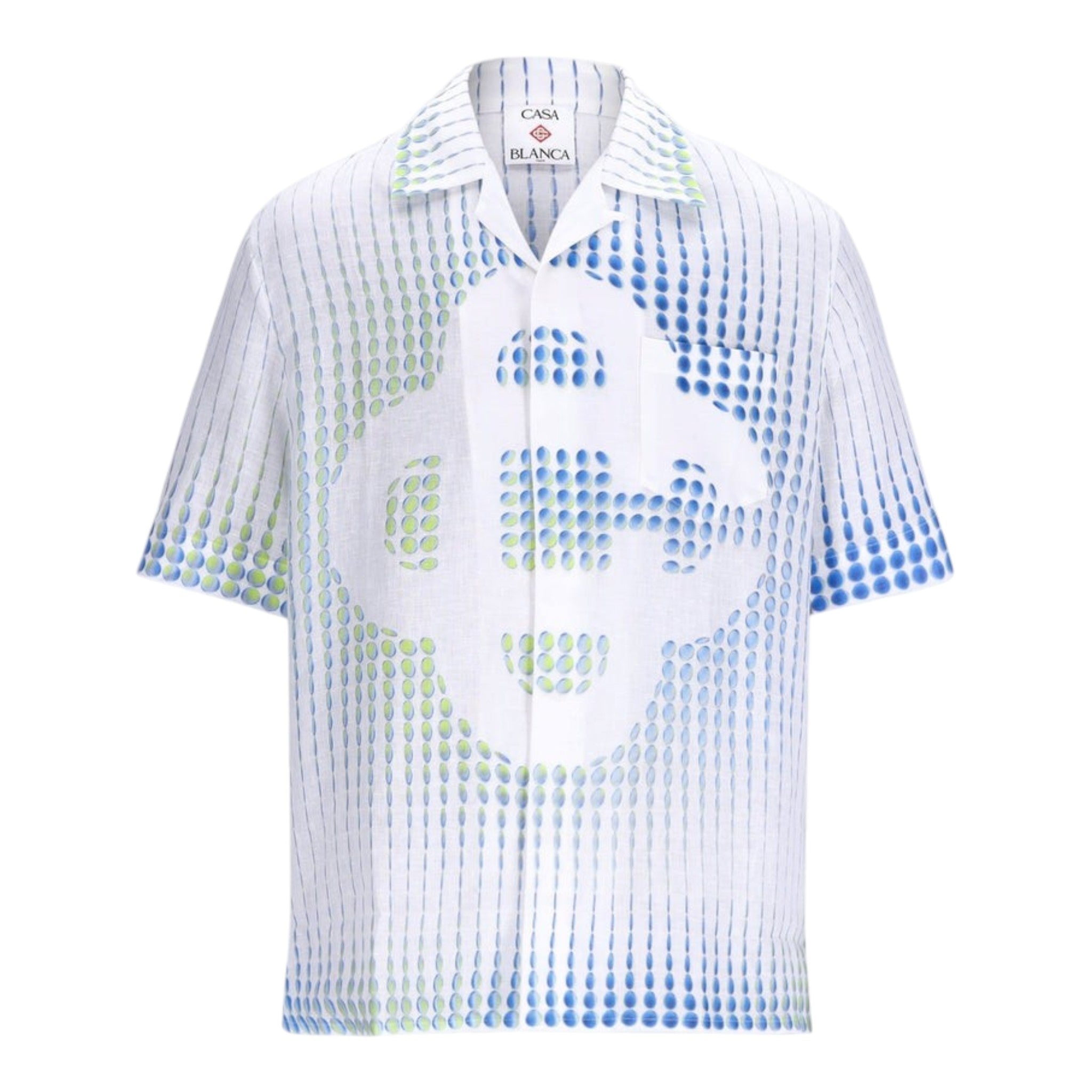 Dots Short Sleeve Linen Shirt