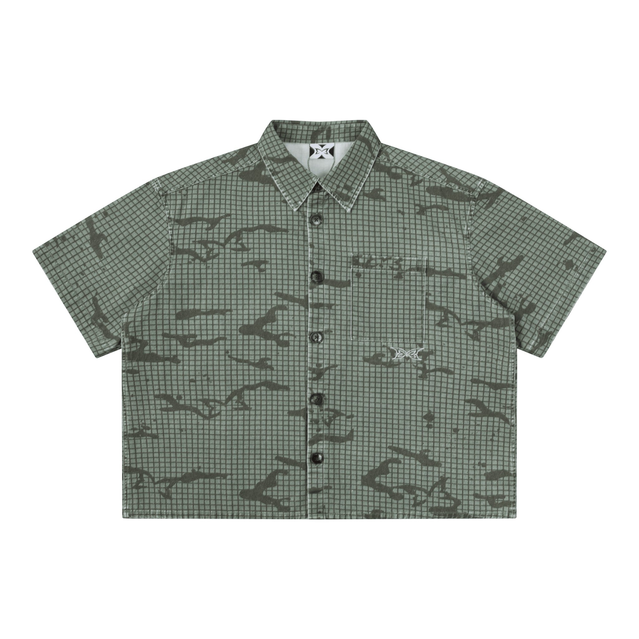 OFFCODE ARCHIVE USA Men's Grid Camo Shirt