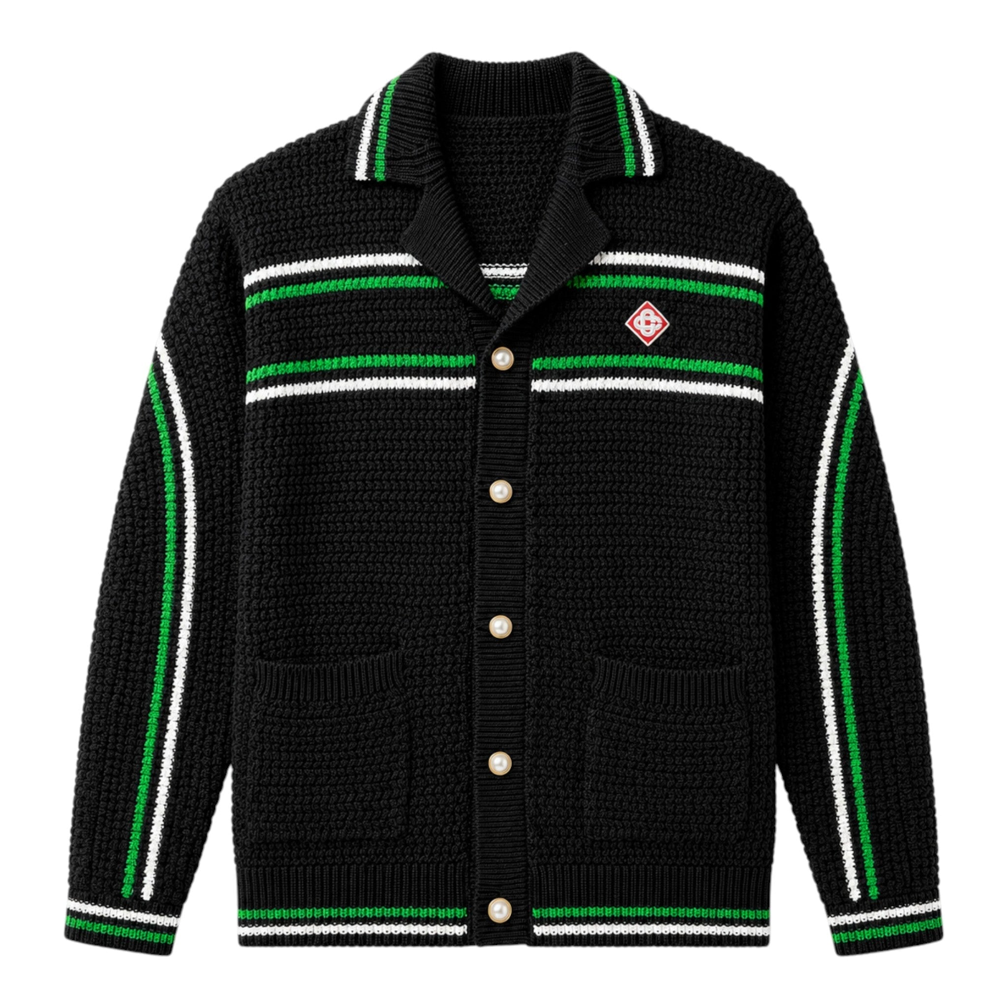 Casablanca Crochet Tennis Shacket Black