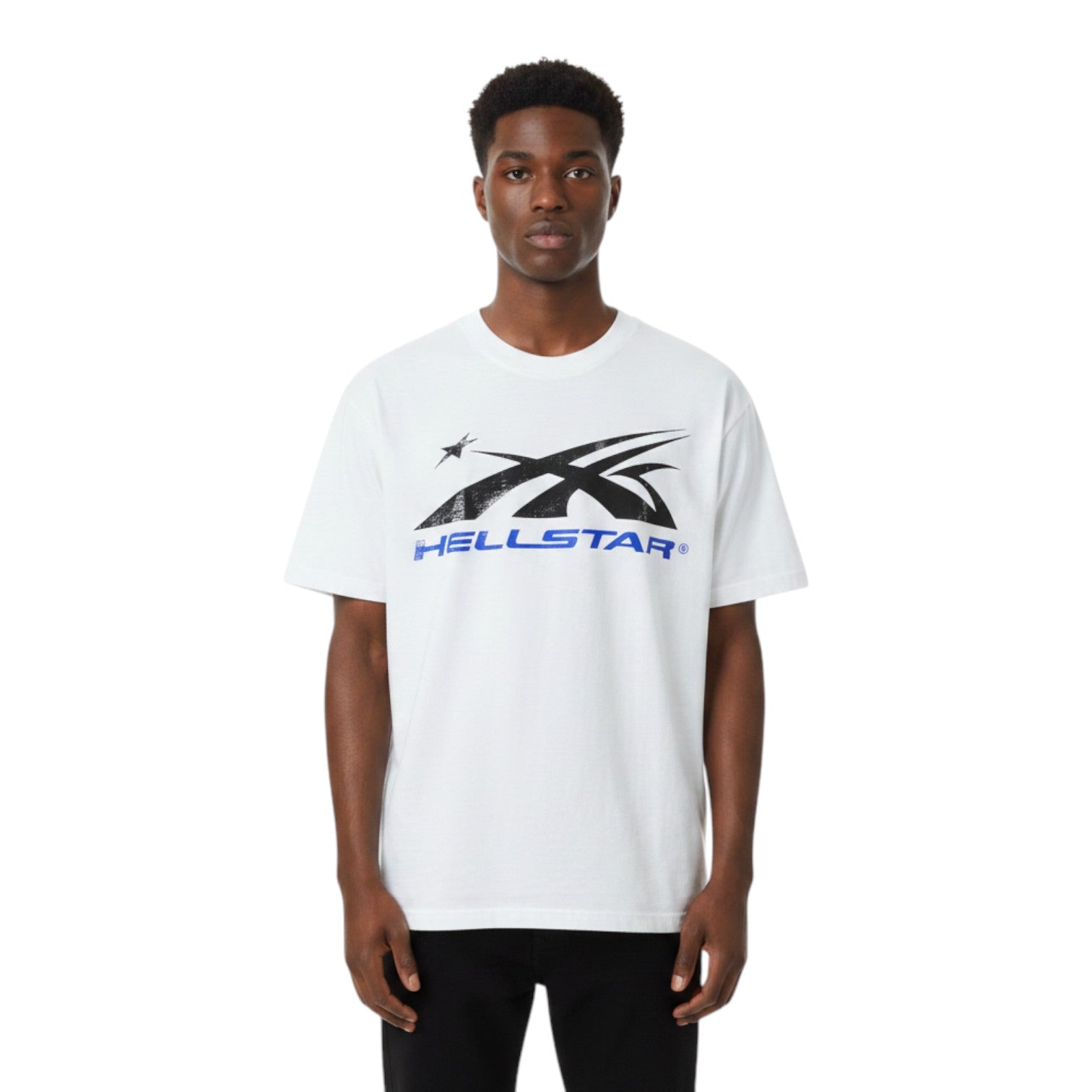 New American-style graffiti print short-sleeved shirt