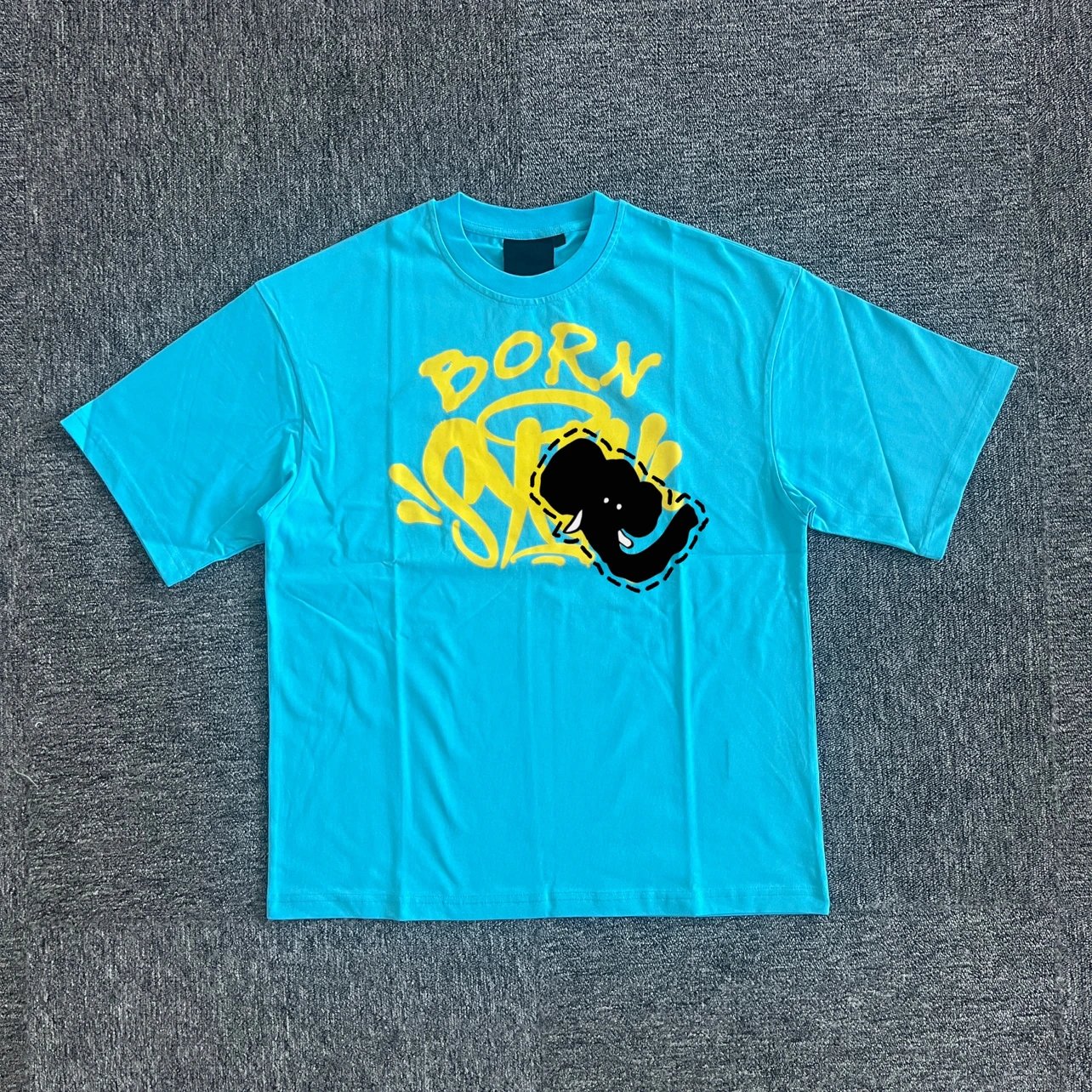 Bron黄印花蓝色短袖SY-22