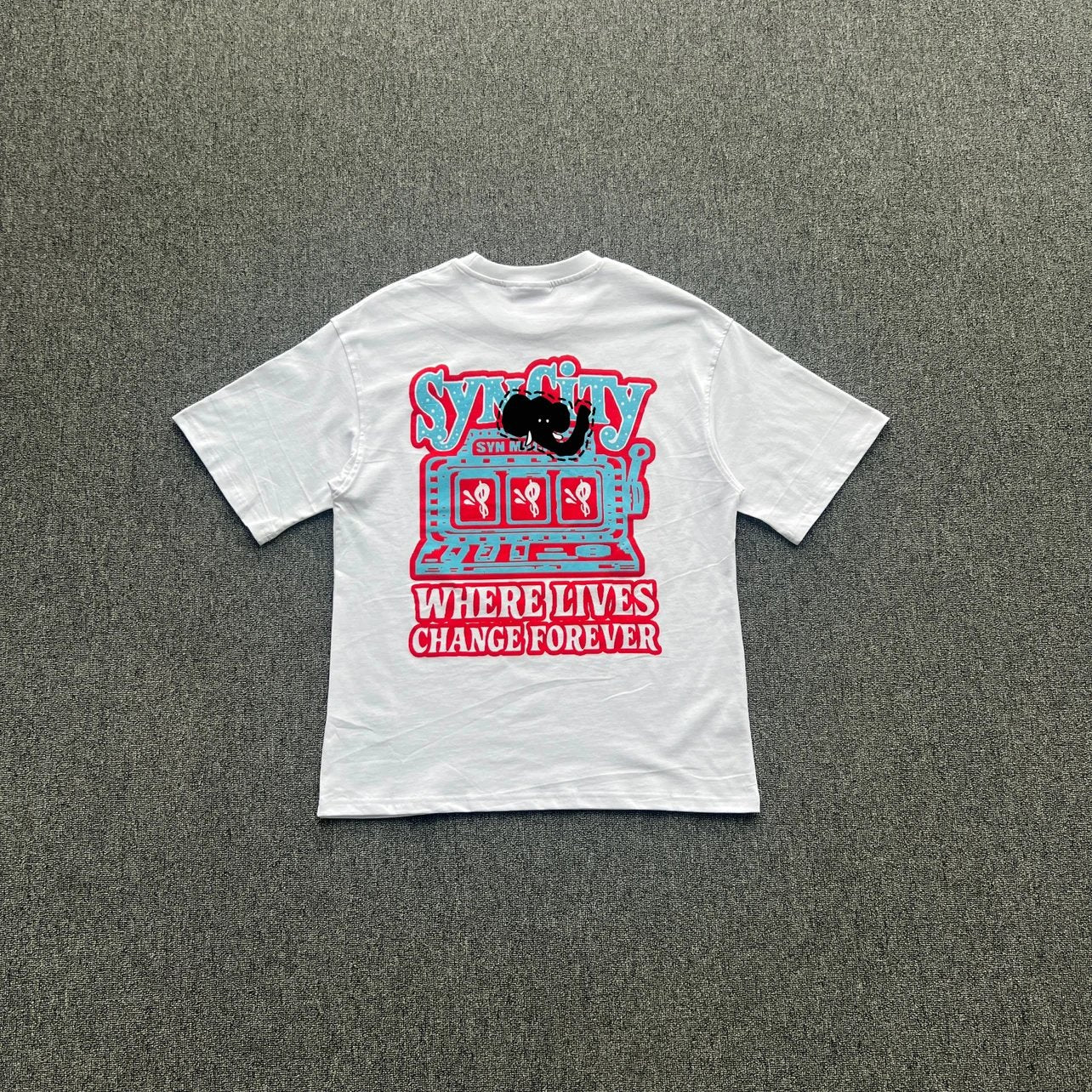 老虎机印花 白短袖SY-150
