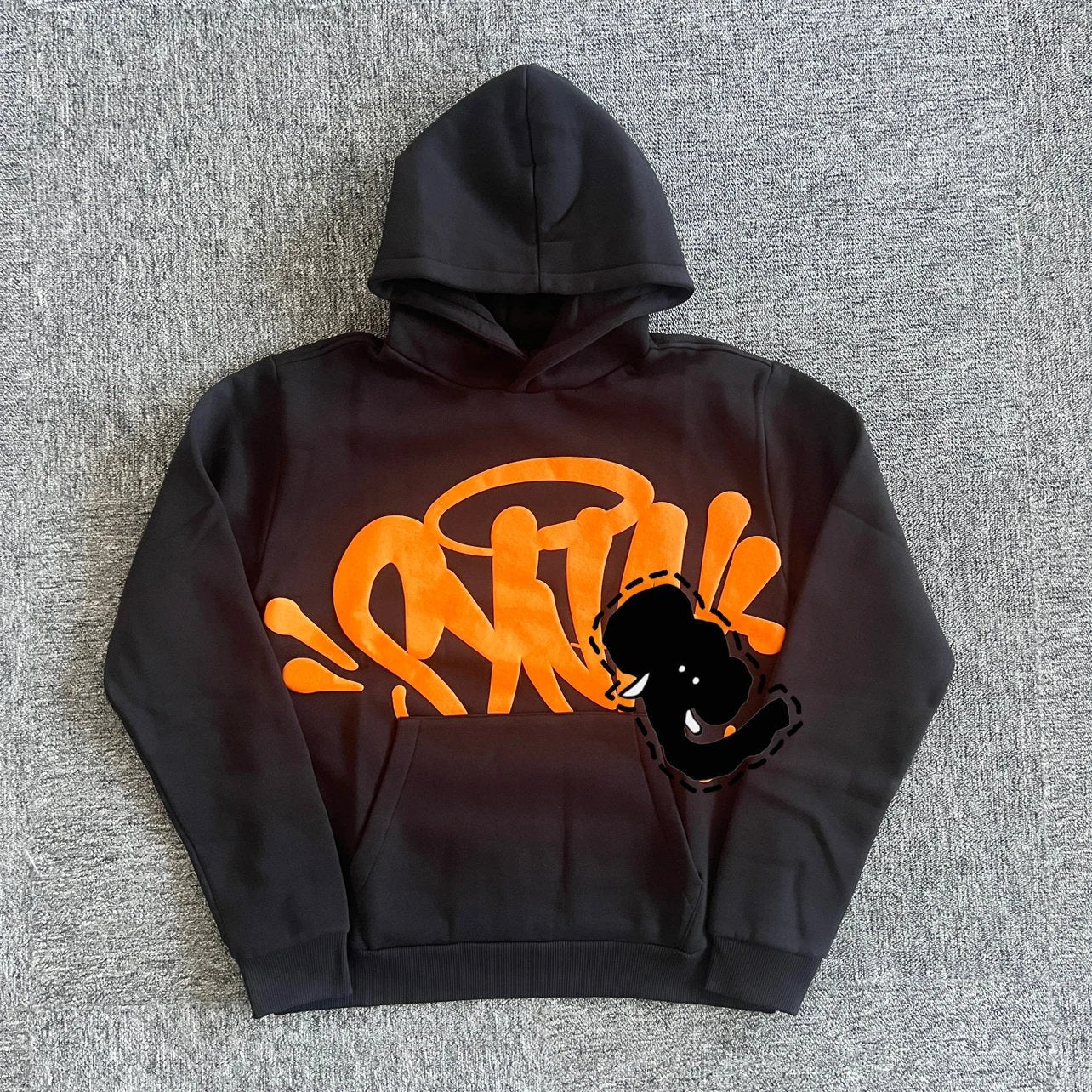Hoodie 橘色大印花卫衣SY-23
