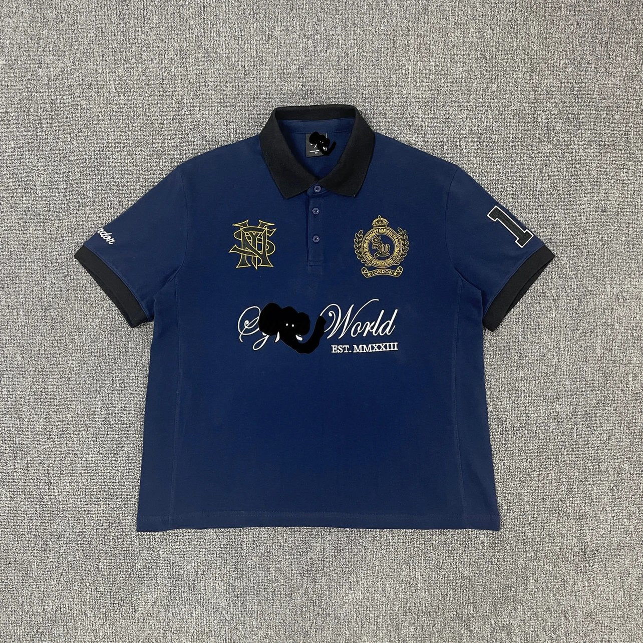 伦敦刺绣 藏青色 POLO衫 SY-197