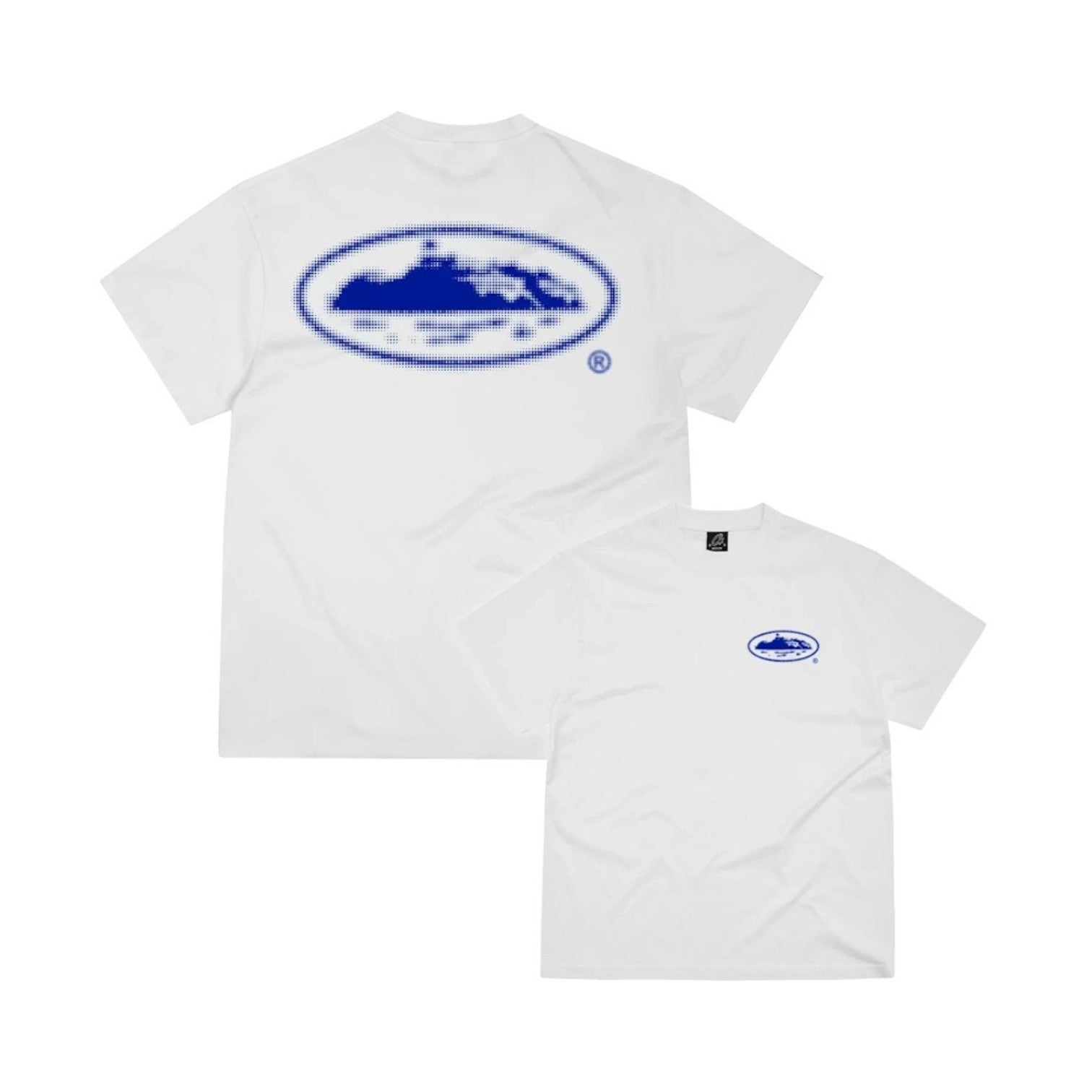 Men's Halftone Island Tee White Blue