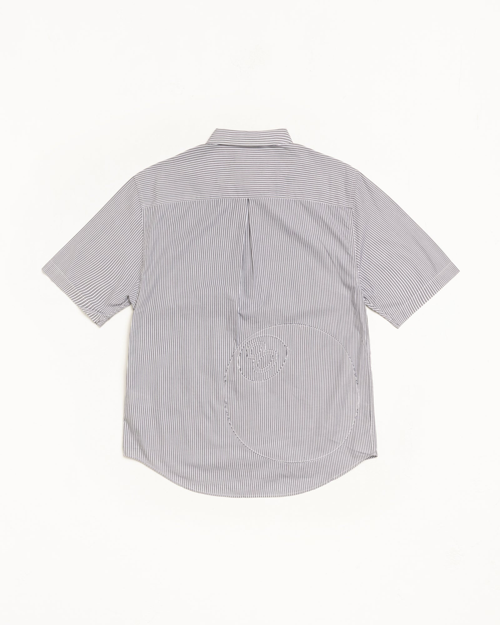 Stussy Men's Boxy SS Shirt 8 Ball Stripe Navy