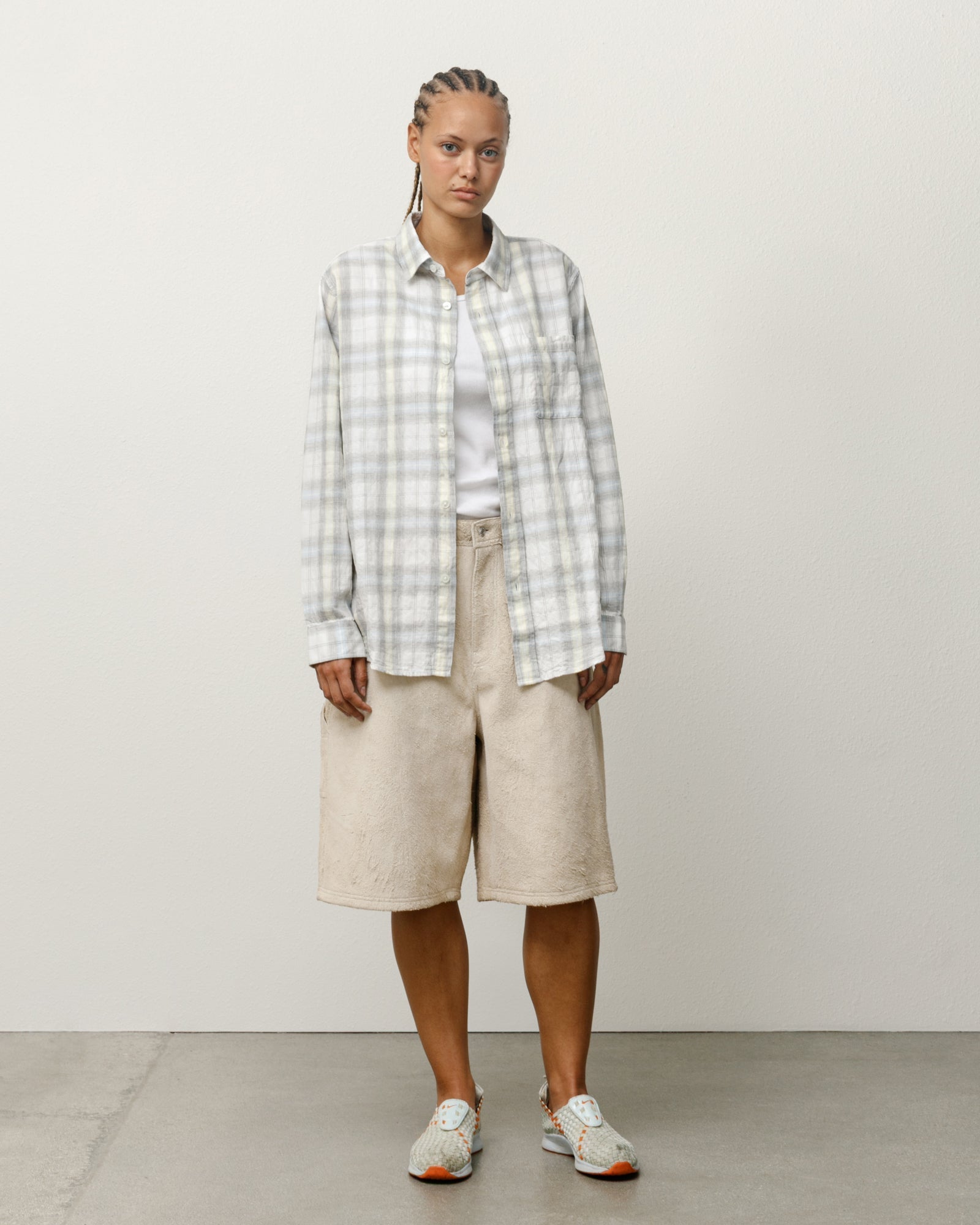 Stussy Men's Beach Plaid Shirt Off White