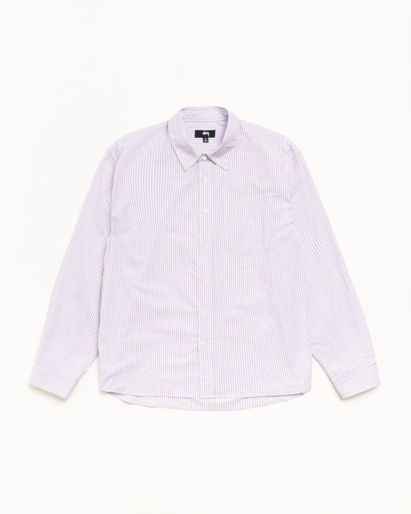 Stussy Men's Standard Shirt Purple Stripe