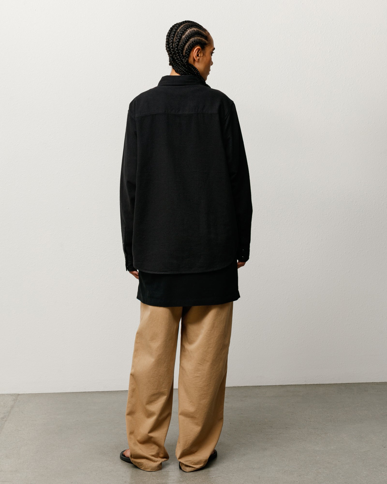 Stussy Men's Cotton Silk Western Shirt Black