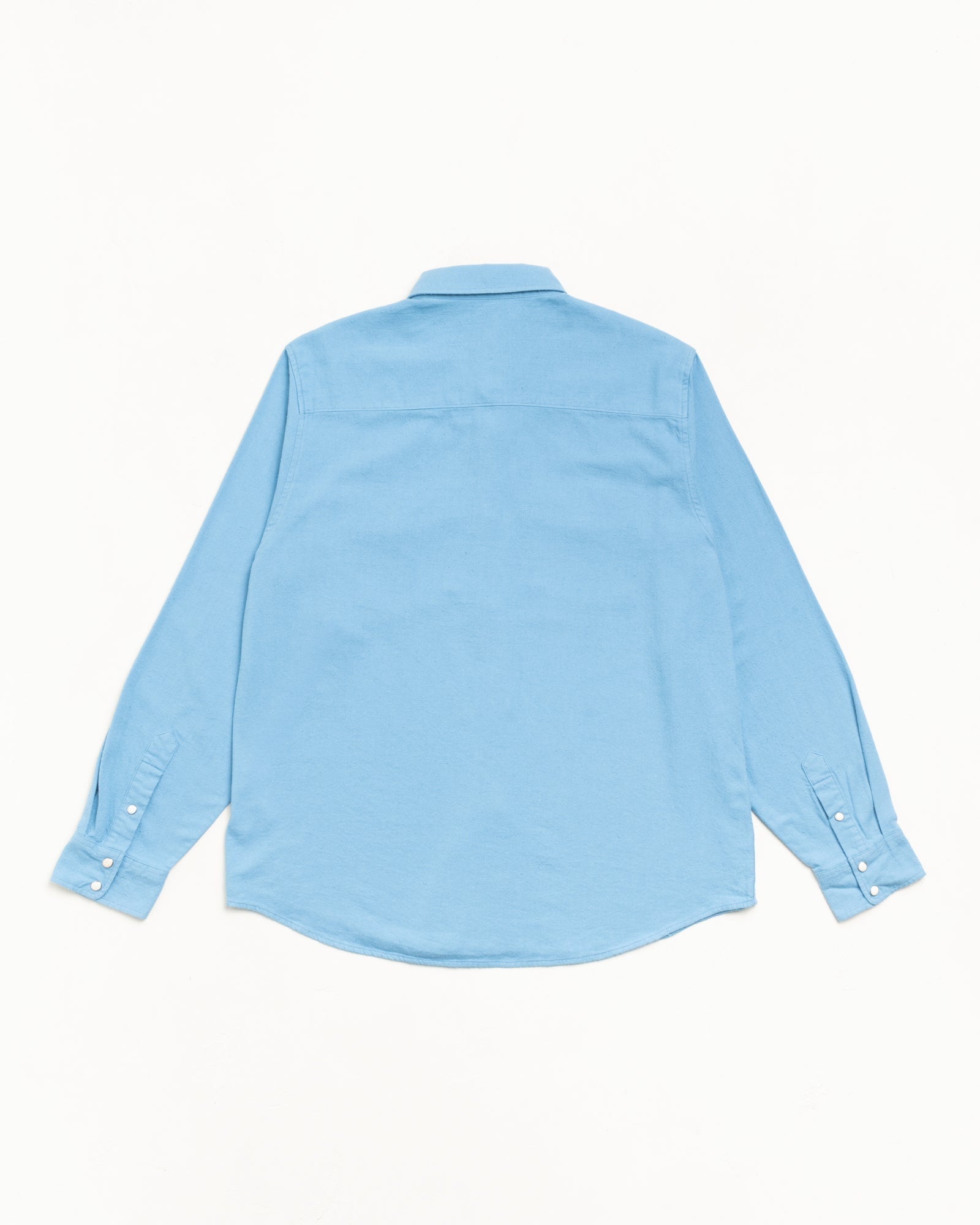 Stussy Unisex Cotton Silk Western Shirt Blue