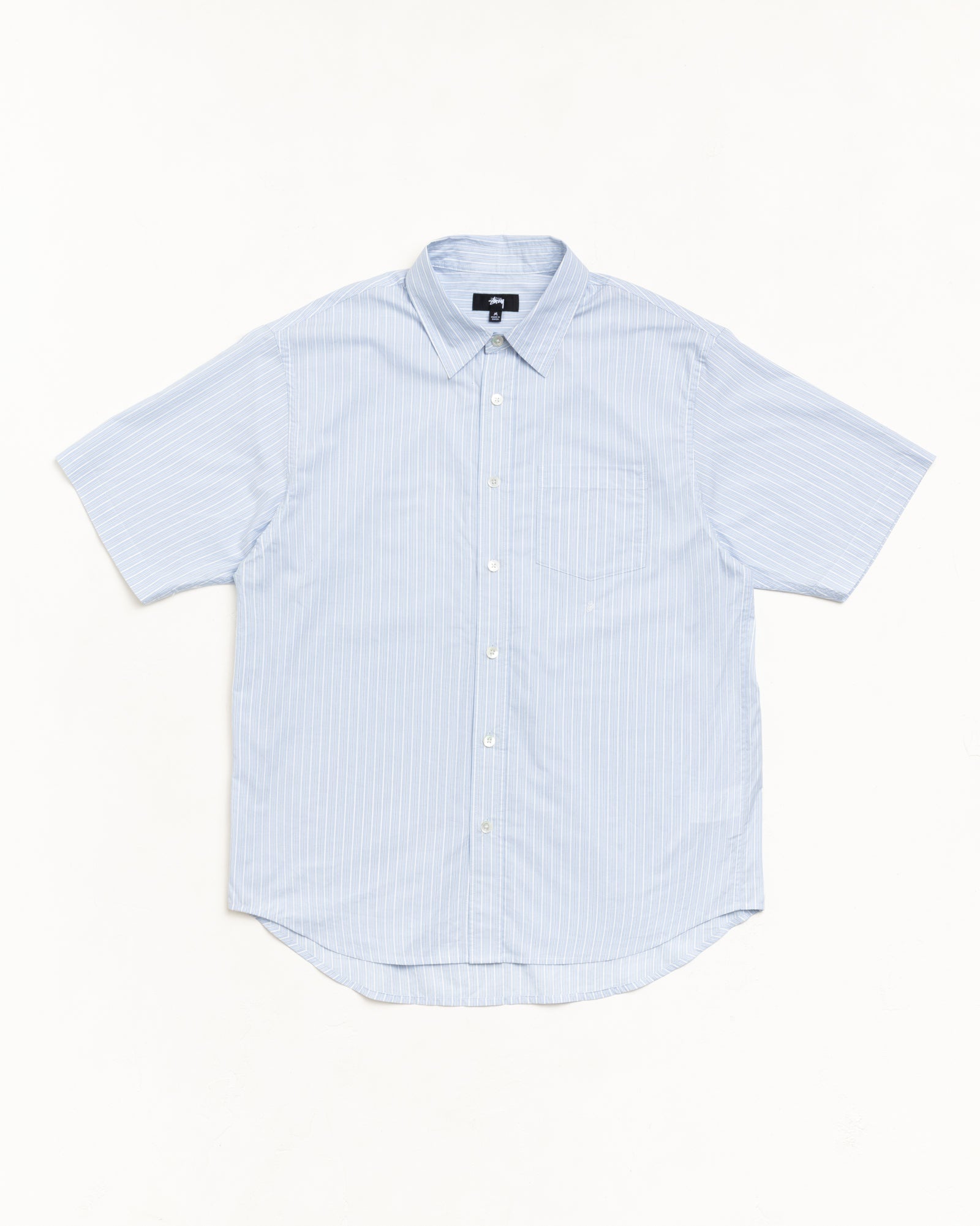 Stussy Men's Standard SS Shirt Blue Stripe