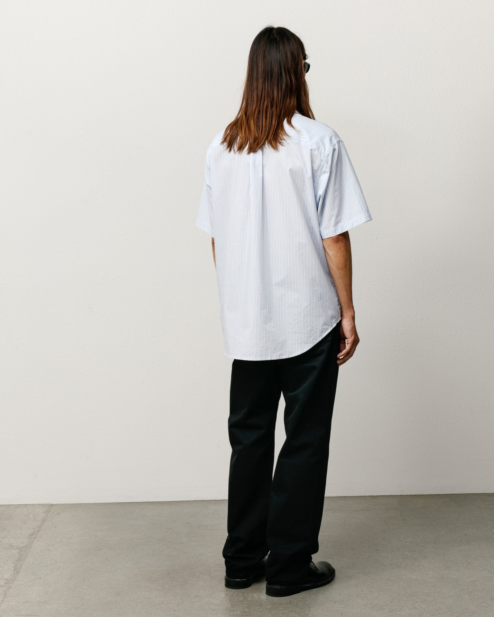 Stussy Men's Standard SS Shirt Blue Stripe