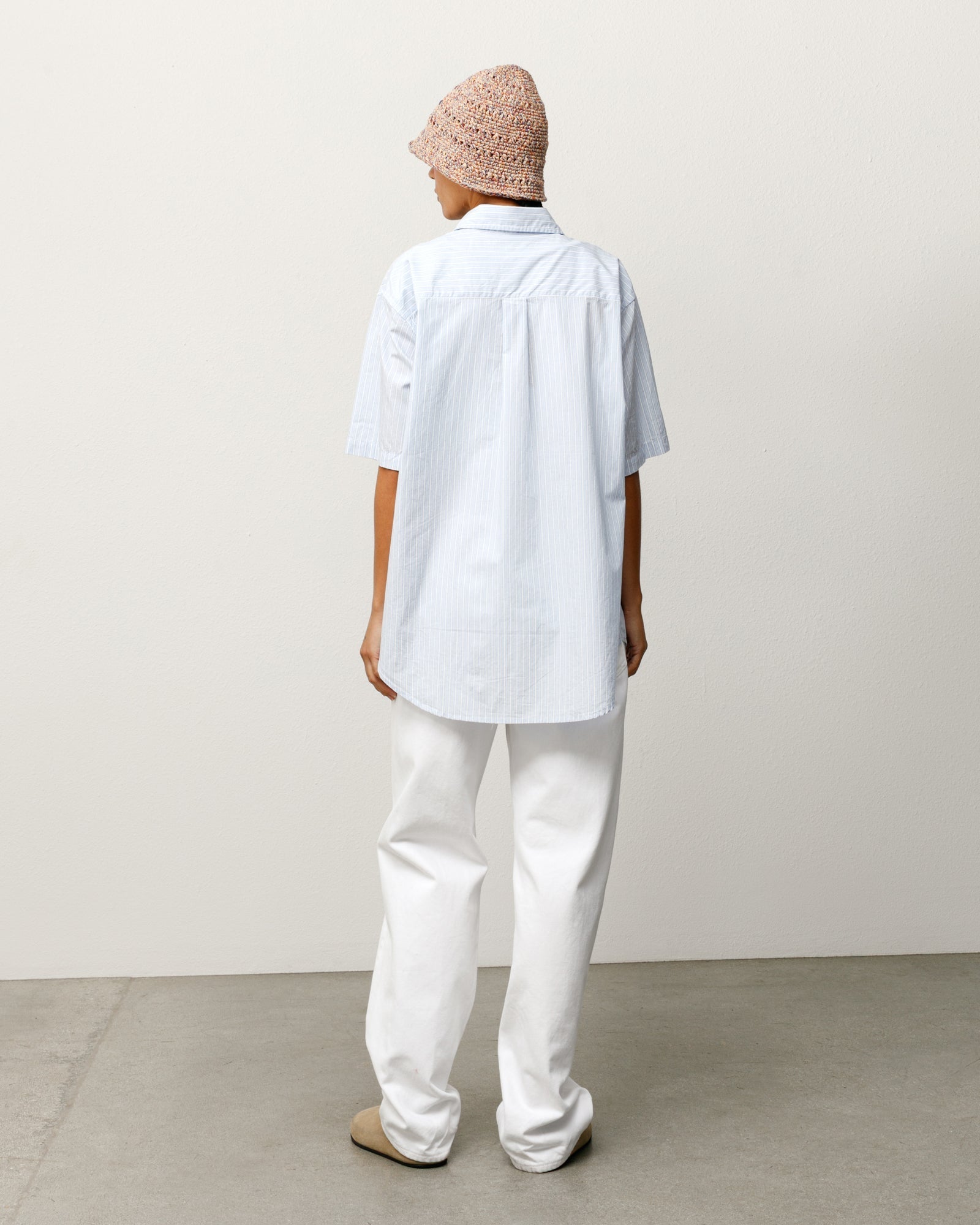 Stussy Men's Standard SS Shirt Blue Stripe