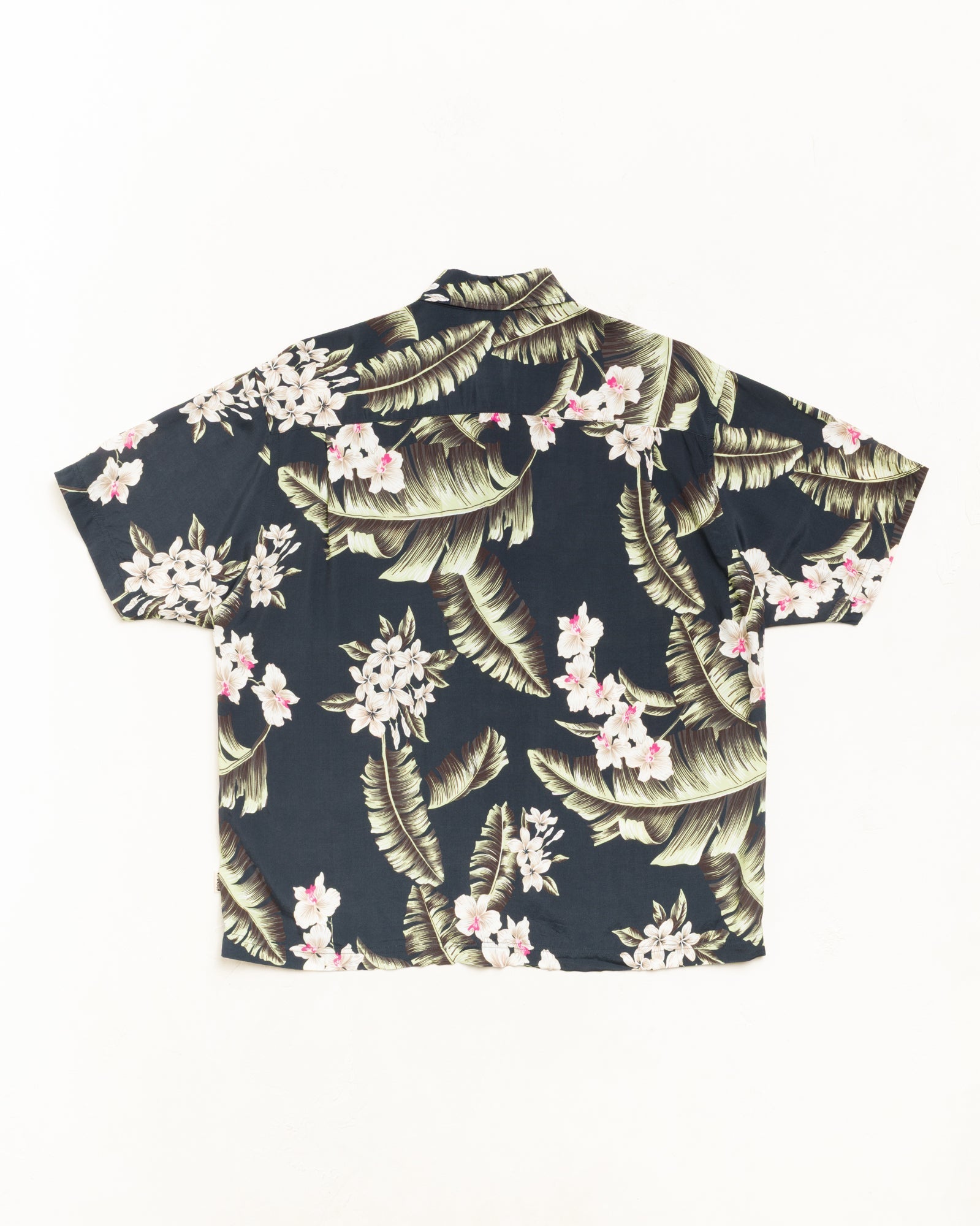 Stussy Men's Hawaiian Floral SS Shirt Black