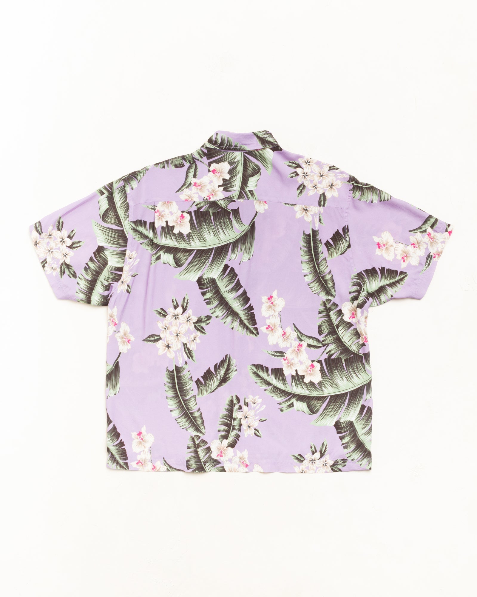 Stussy Men's Hawaiian Floral SS Shirt Lavender