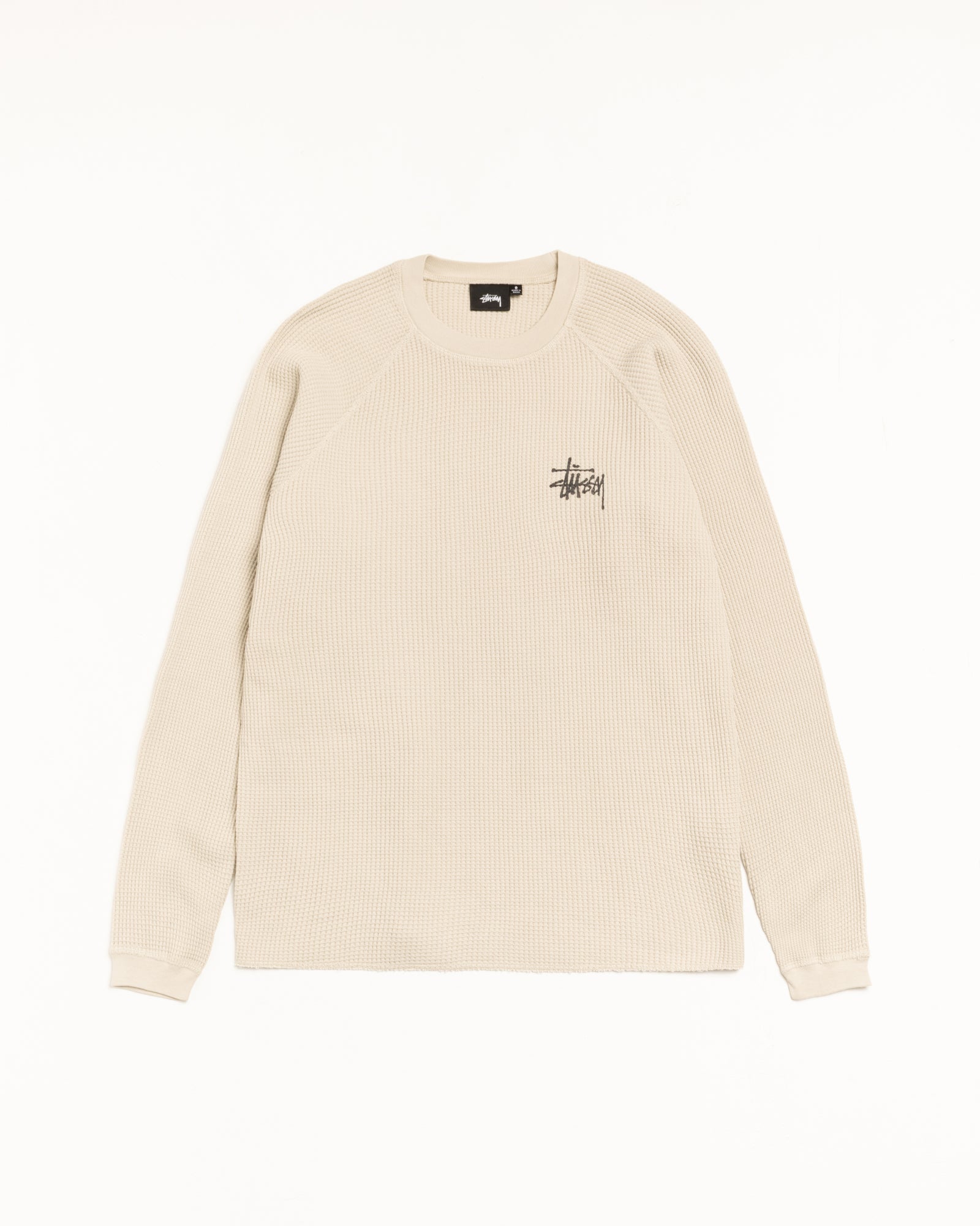Stussy Men's Basic Thermal Pigment Dyed Bone