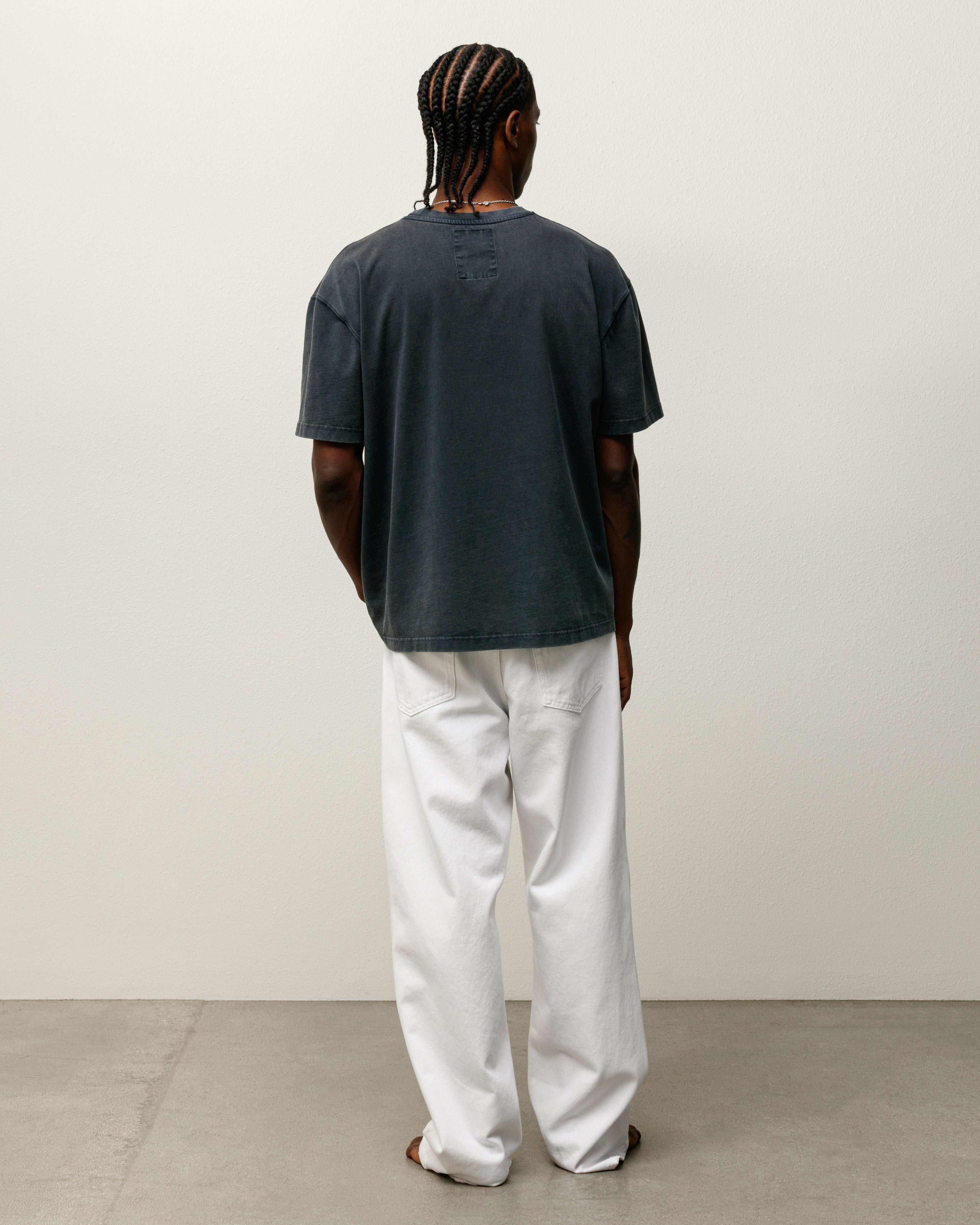 Stussy Men's Garment Dyed SS Tee Faded Black